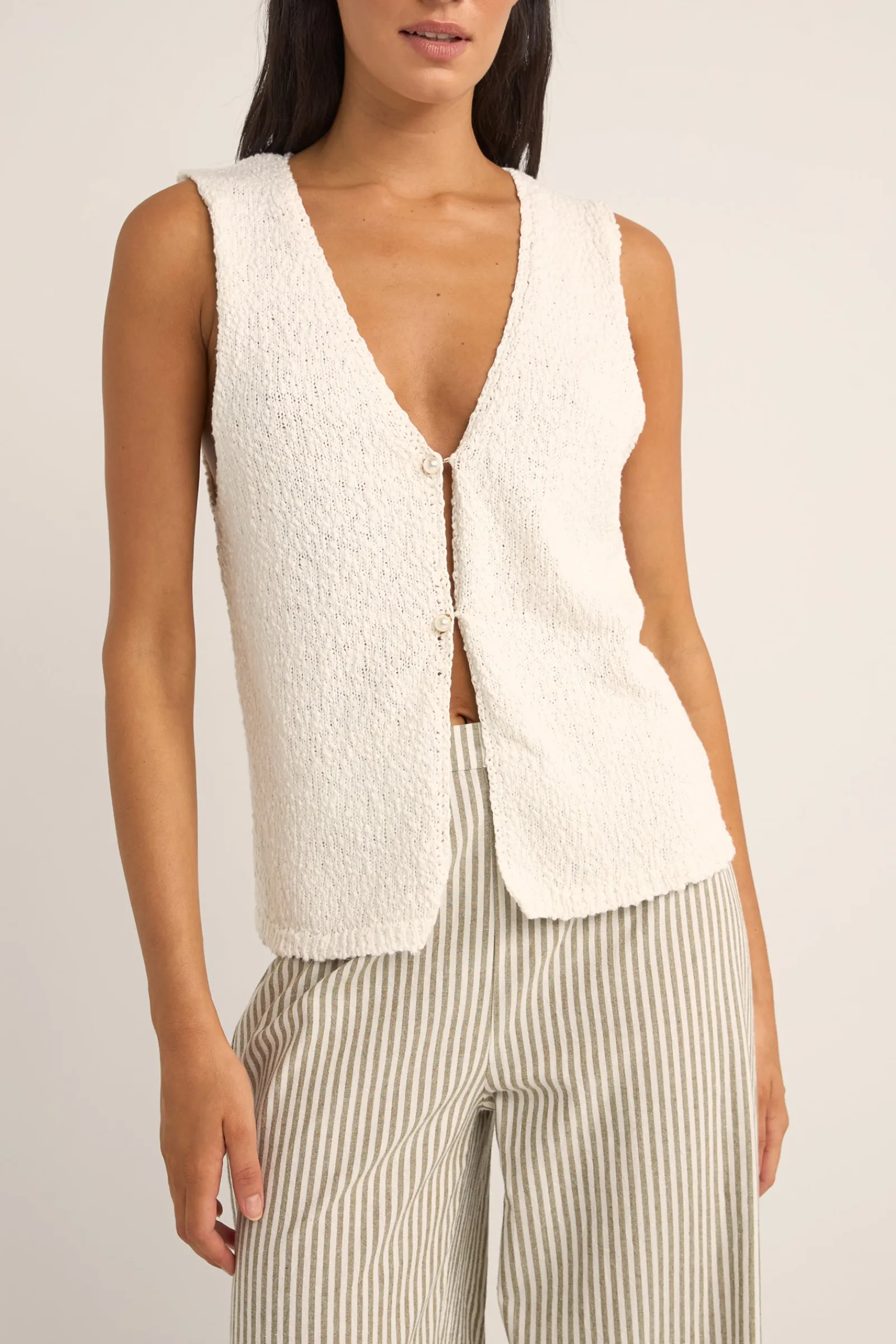 Rhythm Livin Adele Longline Knit Vest-Women Fashion Tops