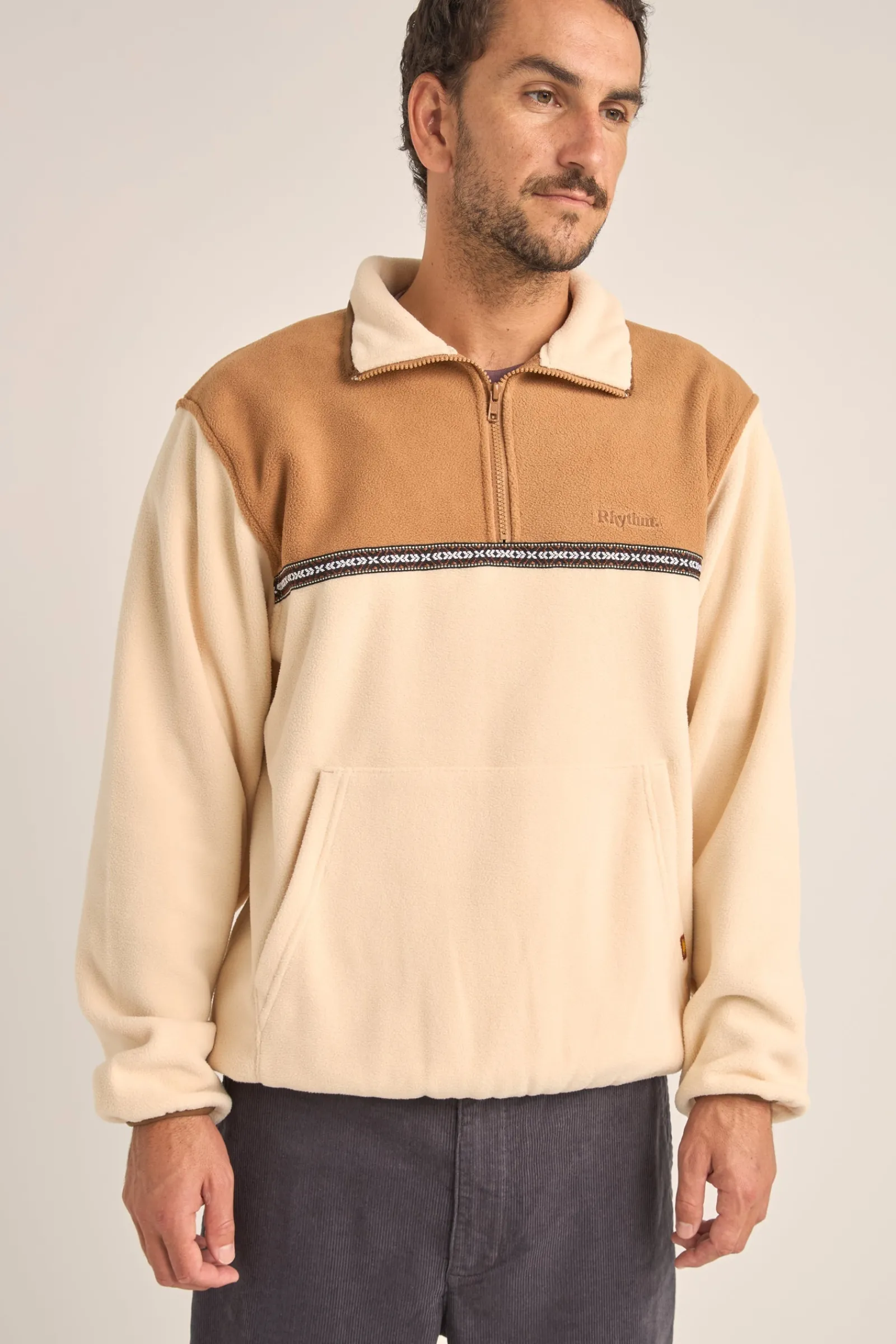 Rhythm Livin Alder Half Zip Pull Over- Fleece