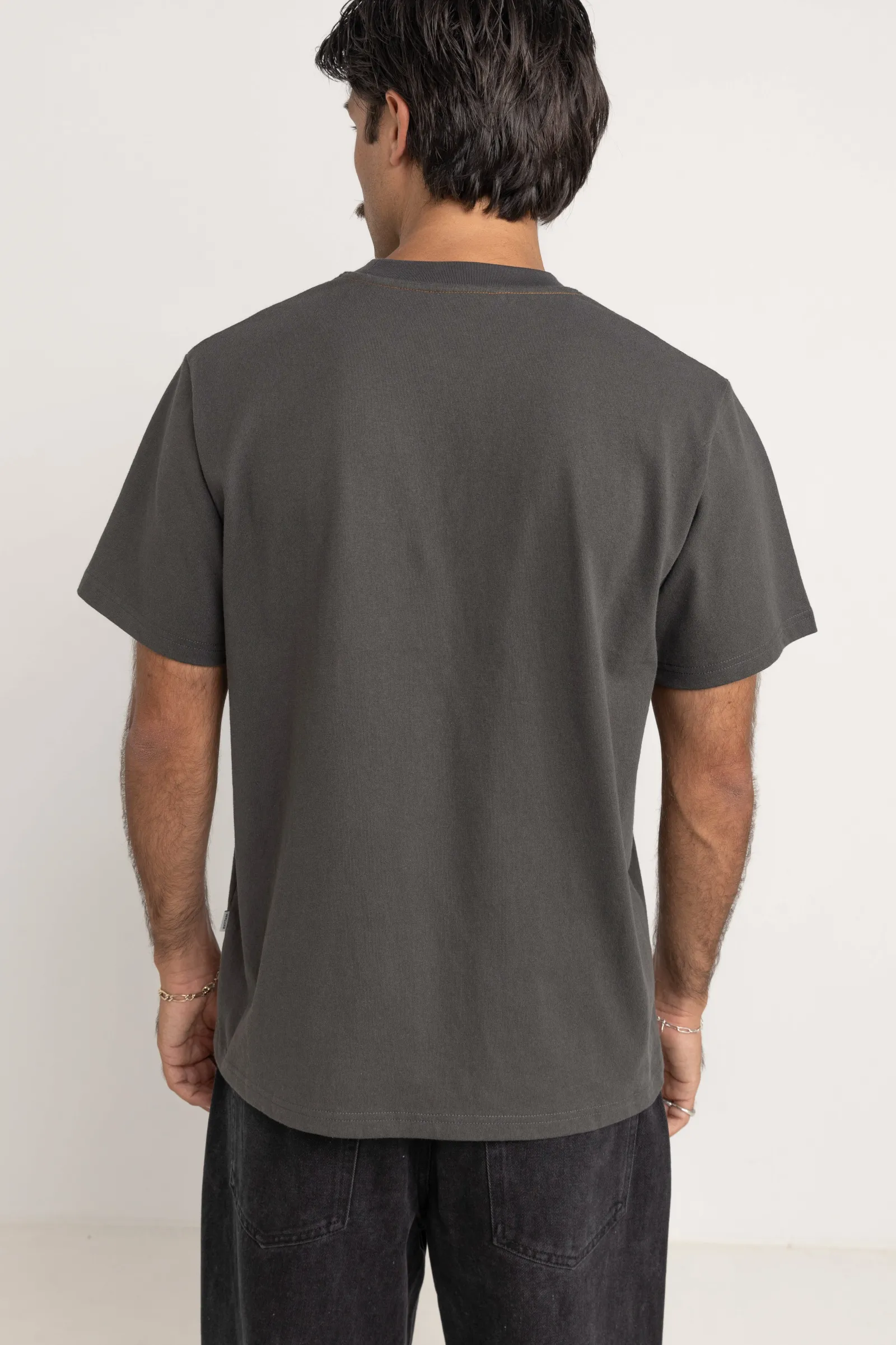 Rhythm Livin Assembly Vintage Ss T-Shirt Stone Blue- T-shirts