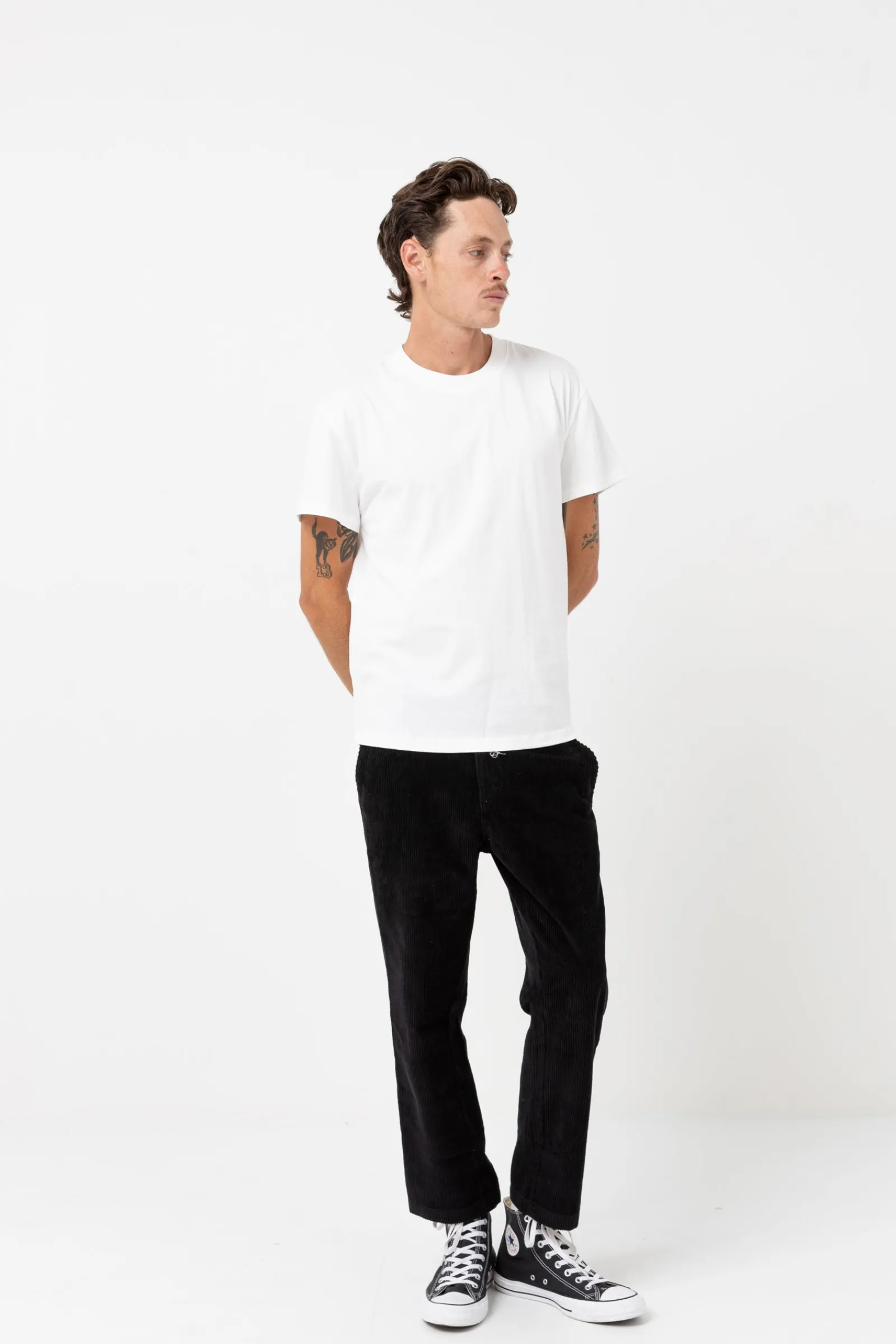 Rhythm Livin Band SS T-Shirt Vintage White- T-shirts
