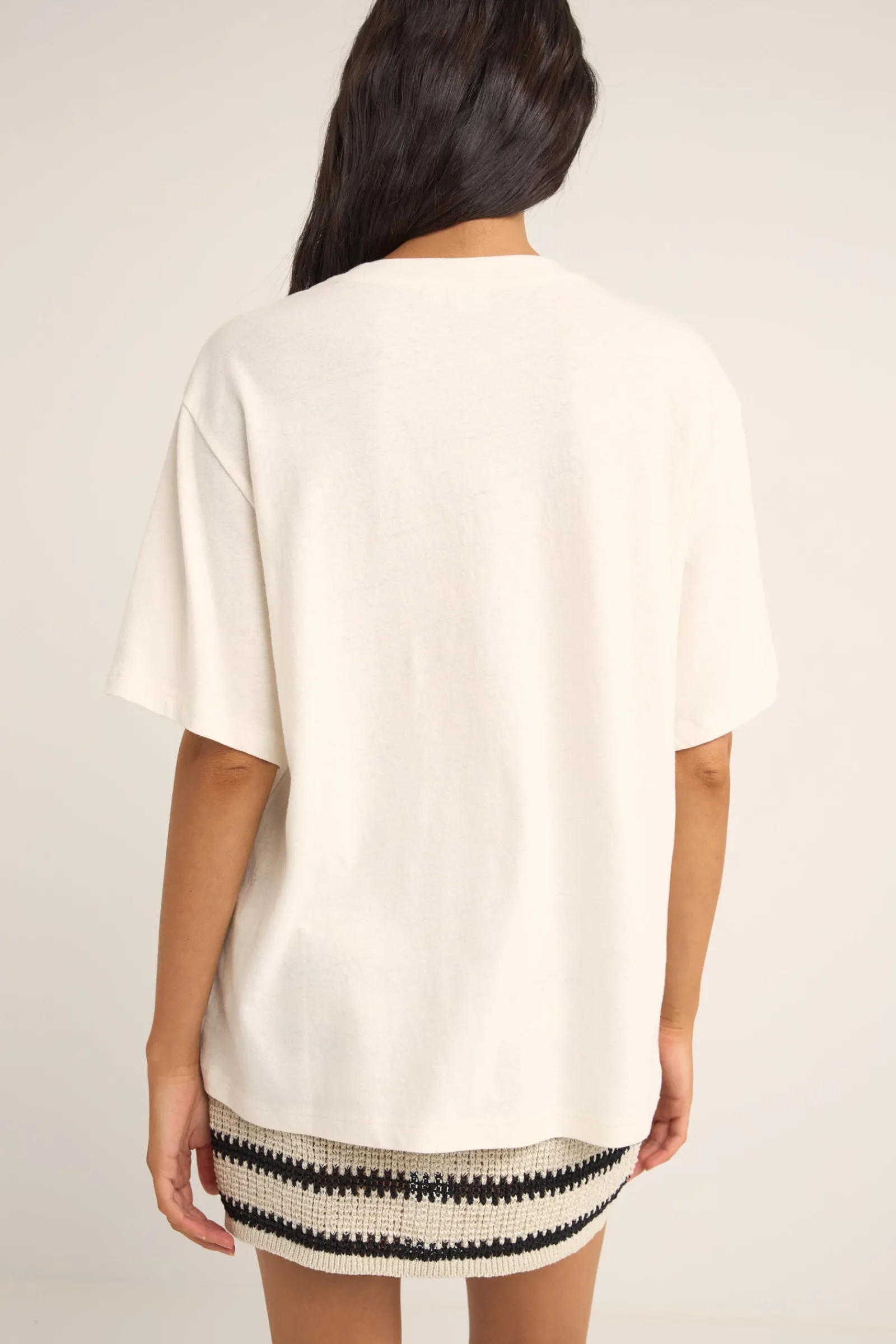 Rhythm Livin Bloom Studio Oversized T-Shirt Vintage White-Women T-shirts