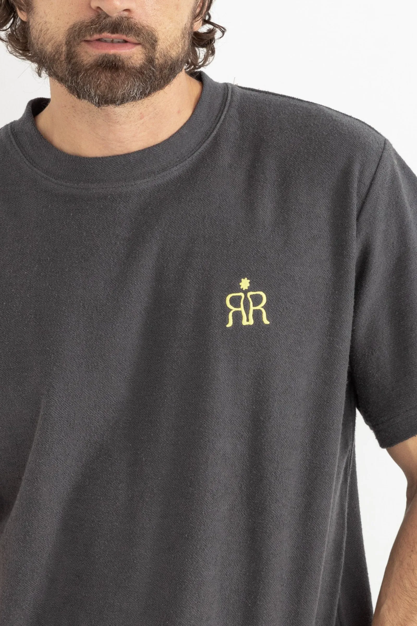 Rhythm Livin Breakers Terry Vintage Ss T-Shirt Stone Blue- T-shirts