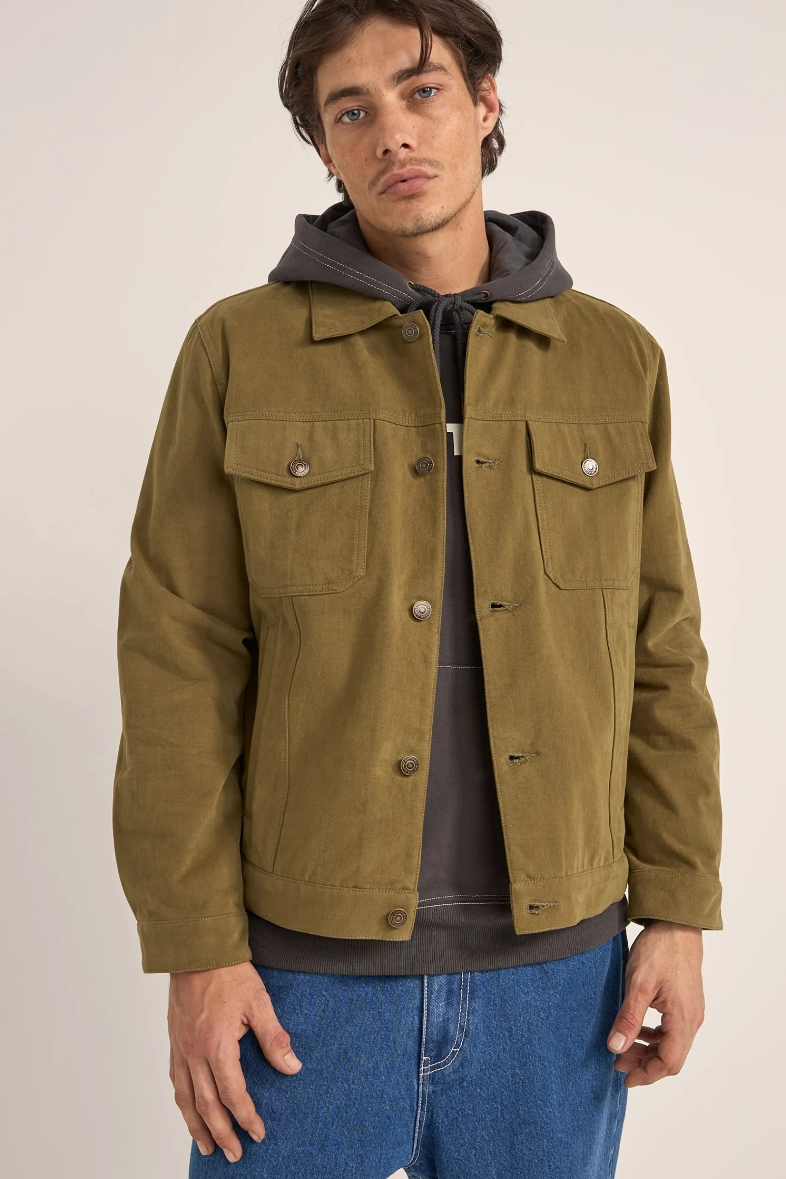 Rhythm Livin Brushed Twill Trucker- Jackets