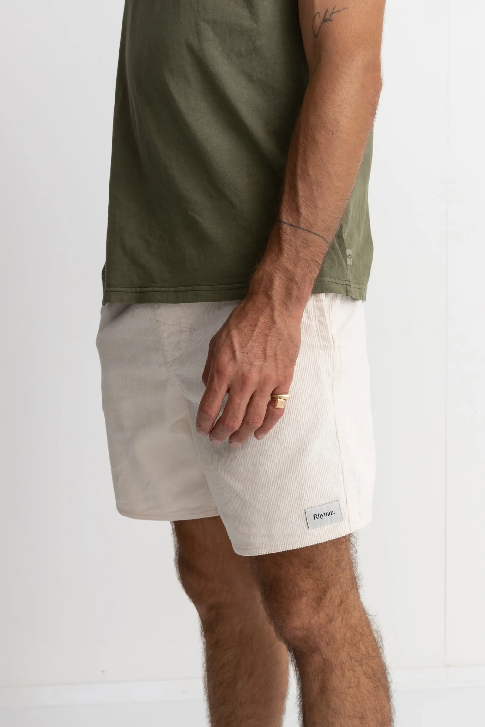 Rhythm Livin Classic Cord Jam Vintage White- Shorts
