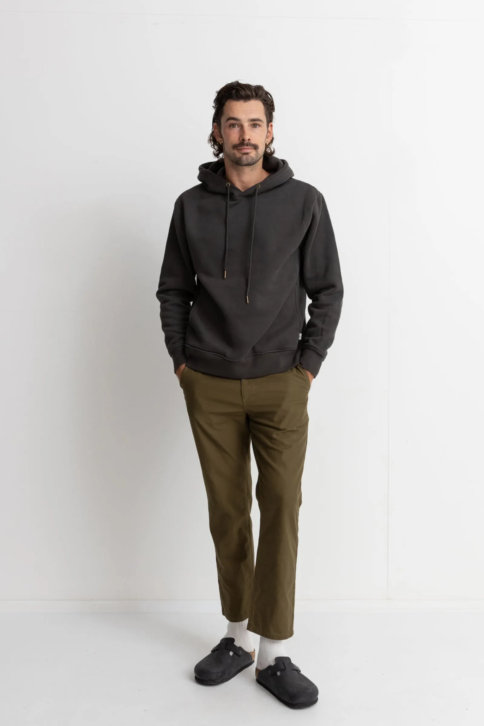 Rhythm Livin Classic Fleece Hood Vintage Black- Fleece
