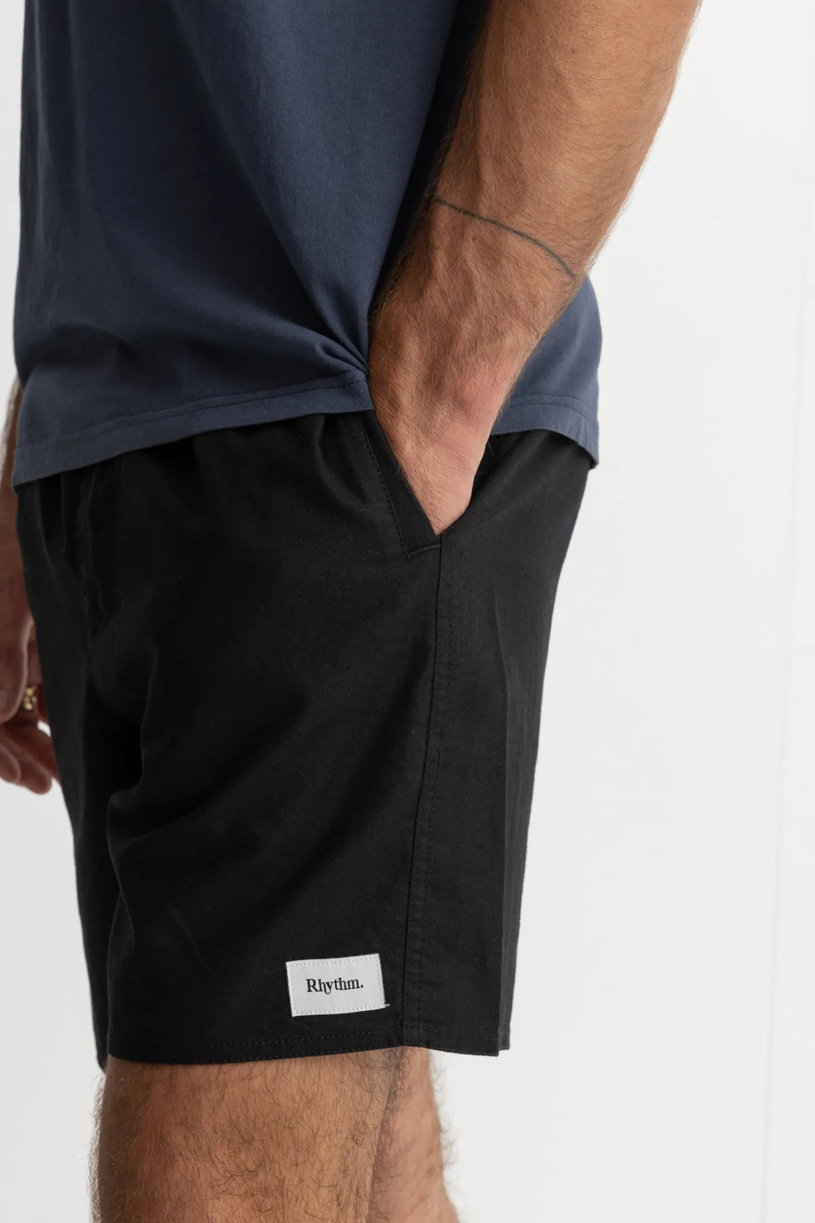 Rhythm Livin Classic Linen Jam Vintage Black- Shorts