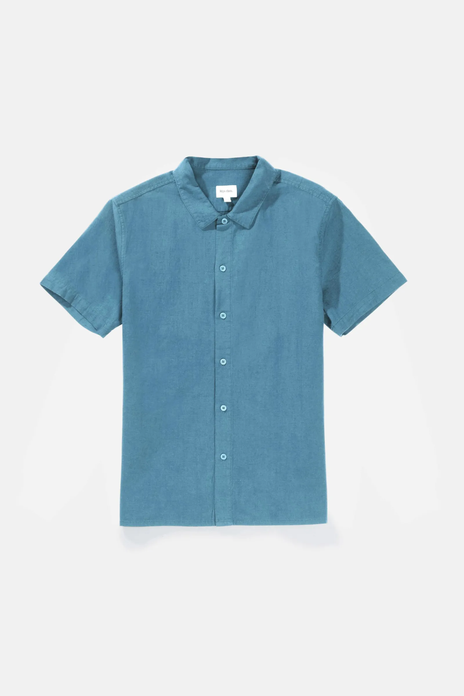 Rhythm Livin Classic Linen Ss Shirt Mineral Blue- Woven Shirts