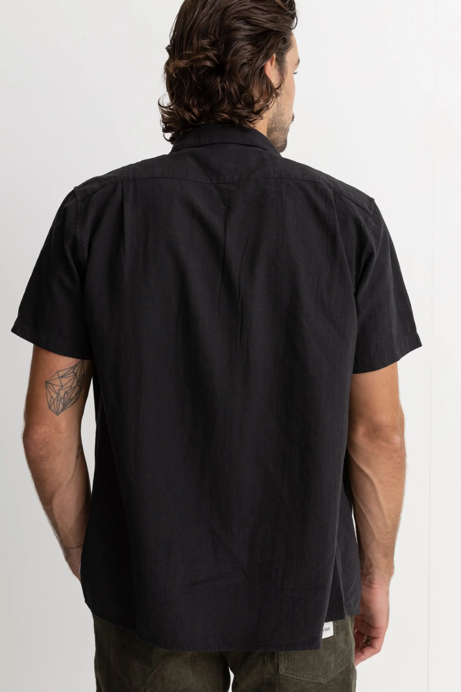 Rhythm Livin Classic Linen Ss Shirt Vintage Black- Woven Shirts
