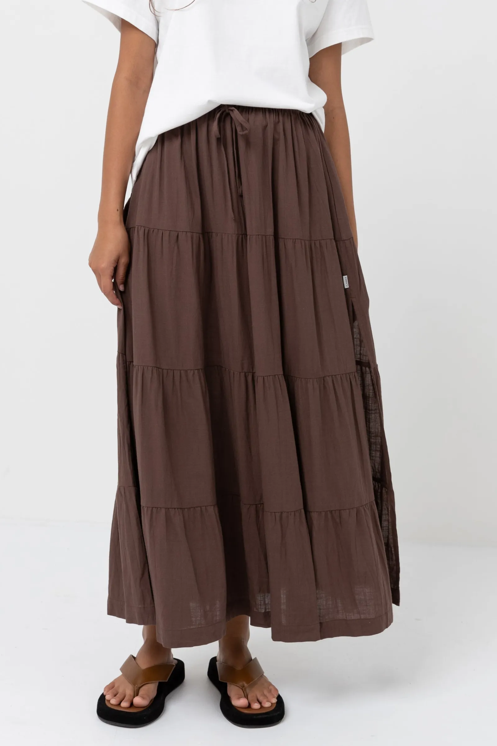 Rhythm Livin Classic Tiered Maxi Skirt-Women Skirts