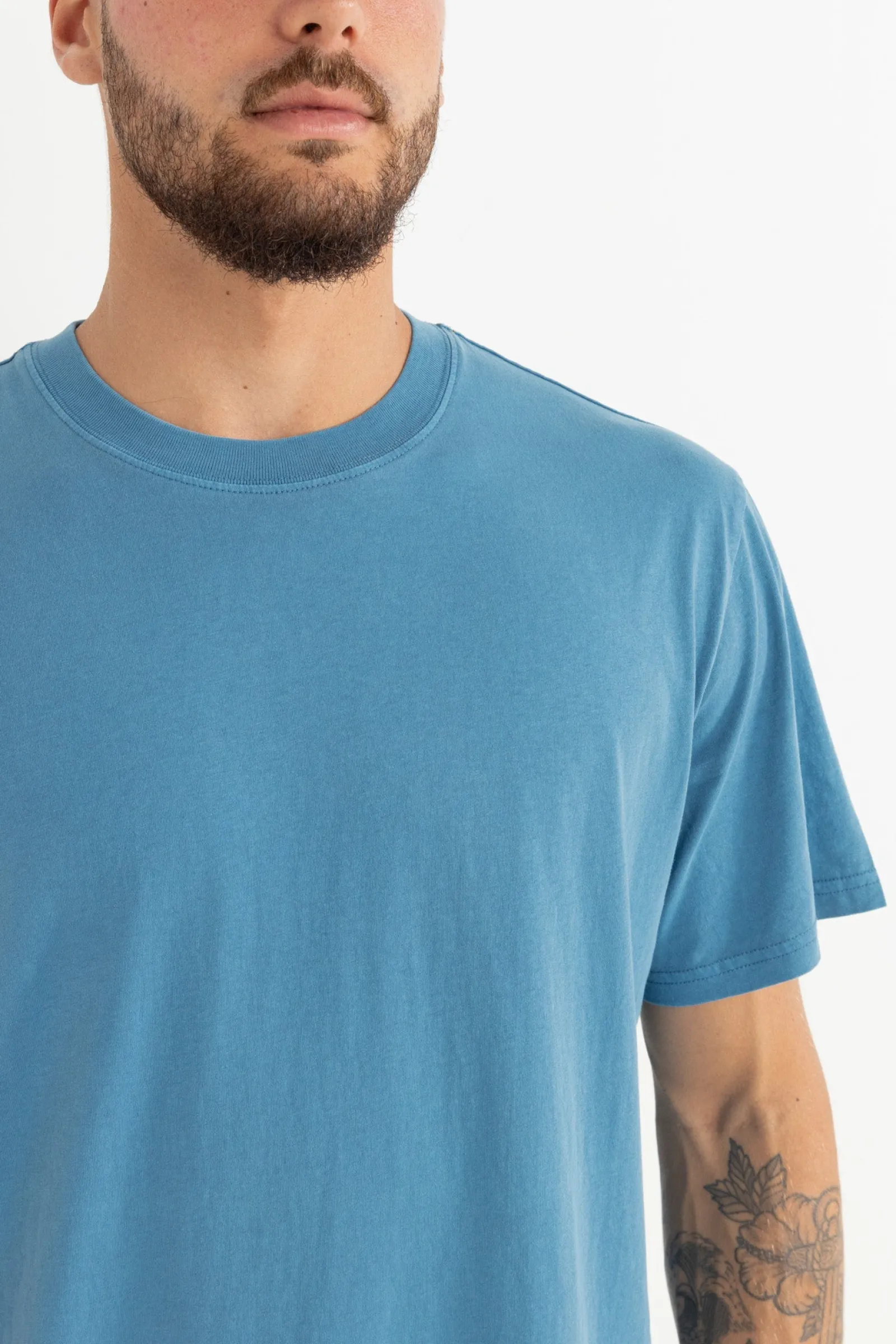 Rhythm Livin Classic Vintage Tee Mineral Blue- T-shirts