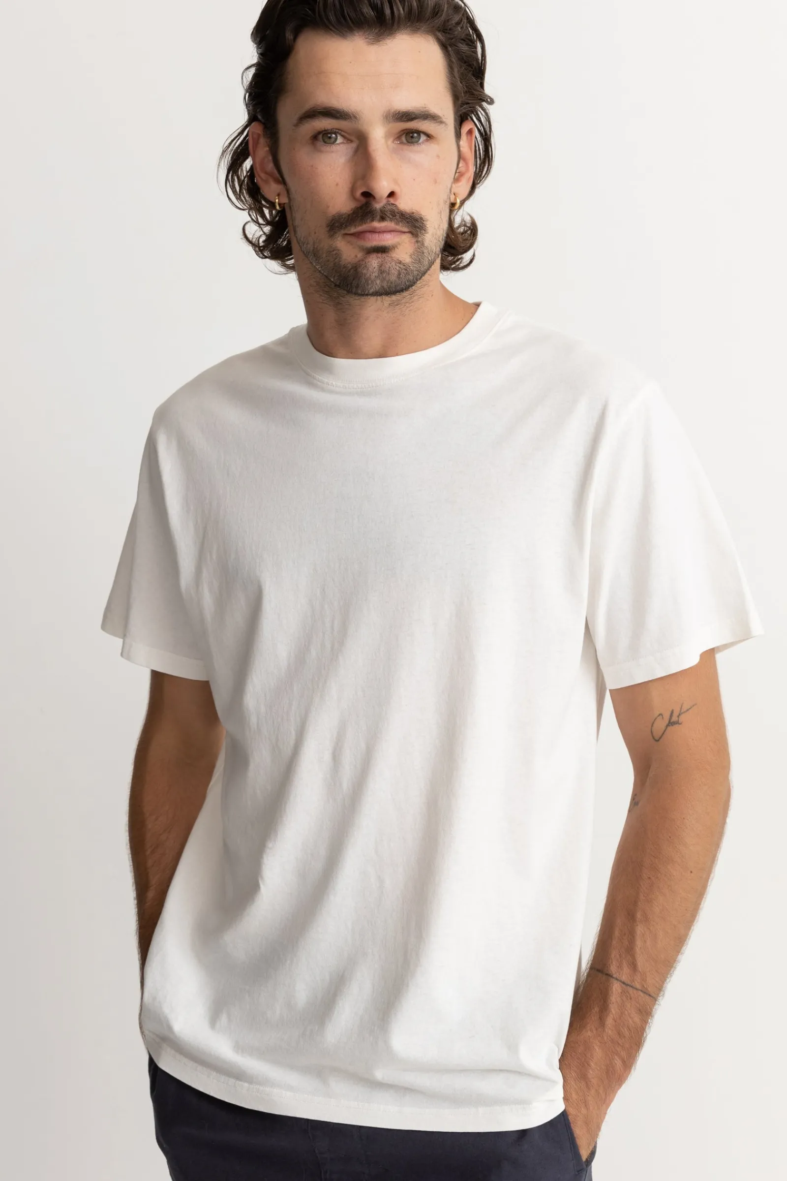 Rhythm Livin Classic Vintage Tee Vintage White- T-shirts