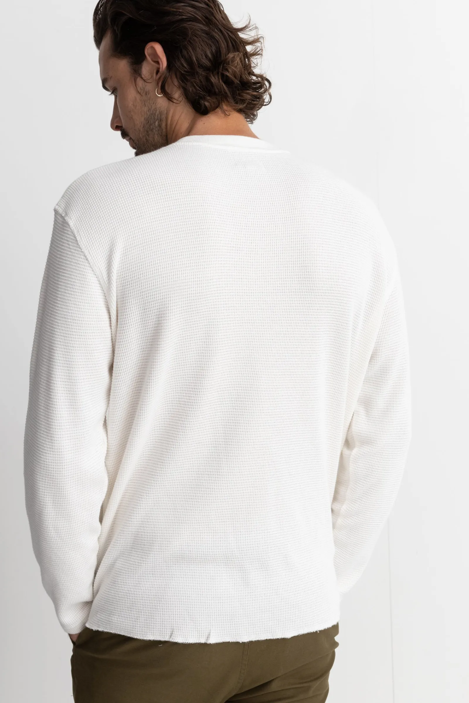 Rhythm Livin Classic Waffle Knit Vintage White- Knits