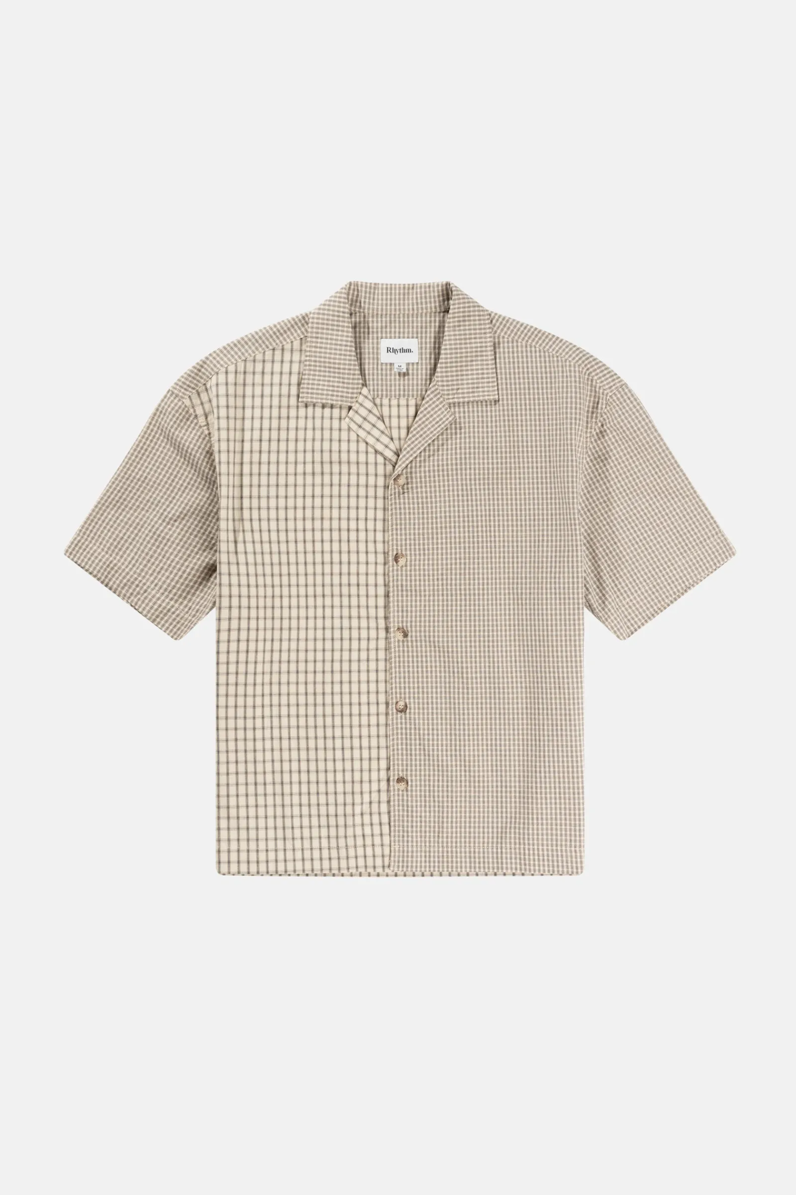 Rhythm Livin Cross Relaxed Ss Shirt Natural Mixed- Woven Shirts