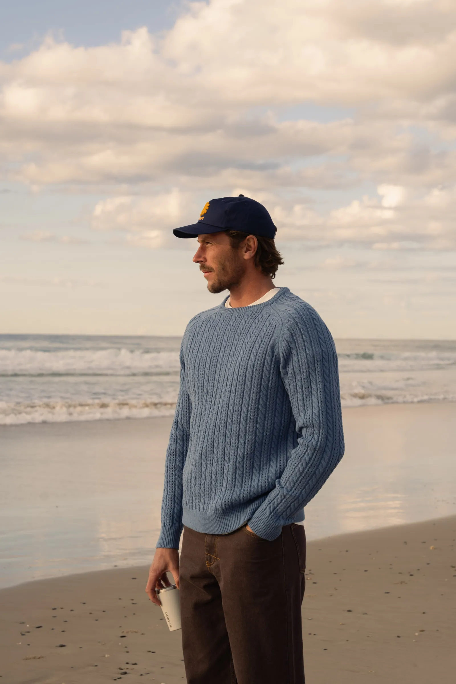 Rhythm Livin Doheny Pointelle Crew Knit  - Knits