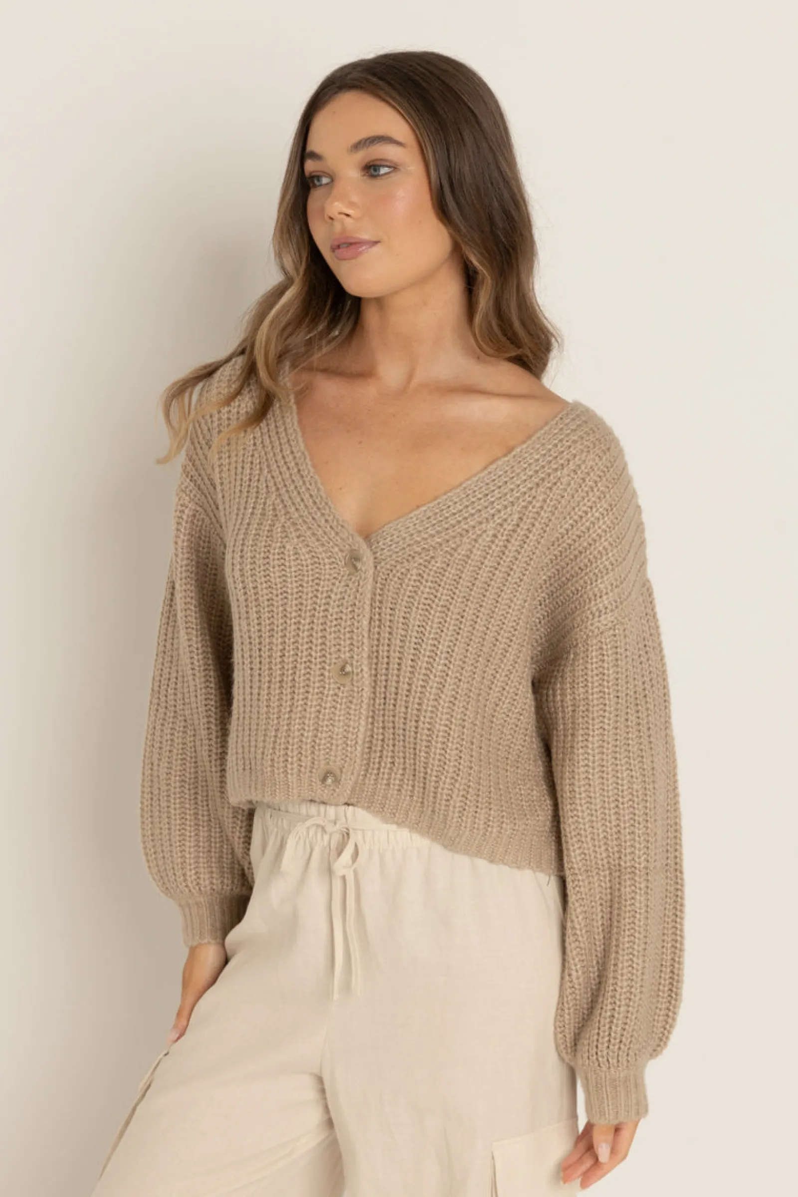 Rhythm Livin Eadie Oversized Knit Cardigan-Women Knits