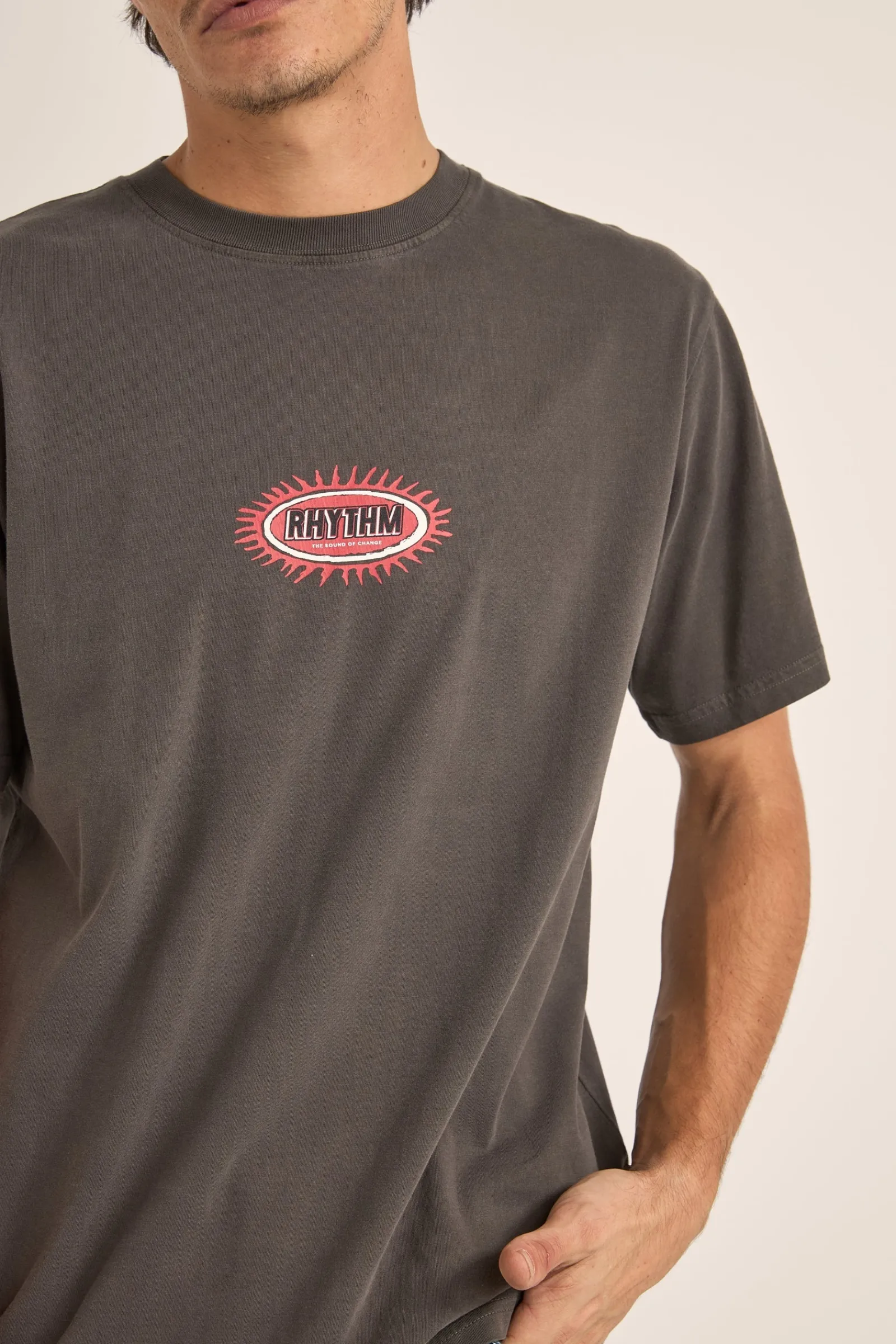 Rhythm Livin Ellipse Sun SS T-Shirt Vintage Black- T-shirts