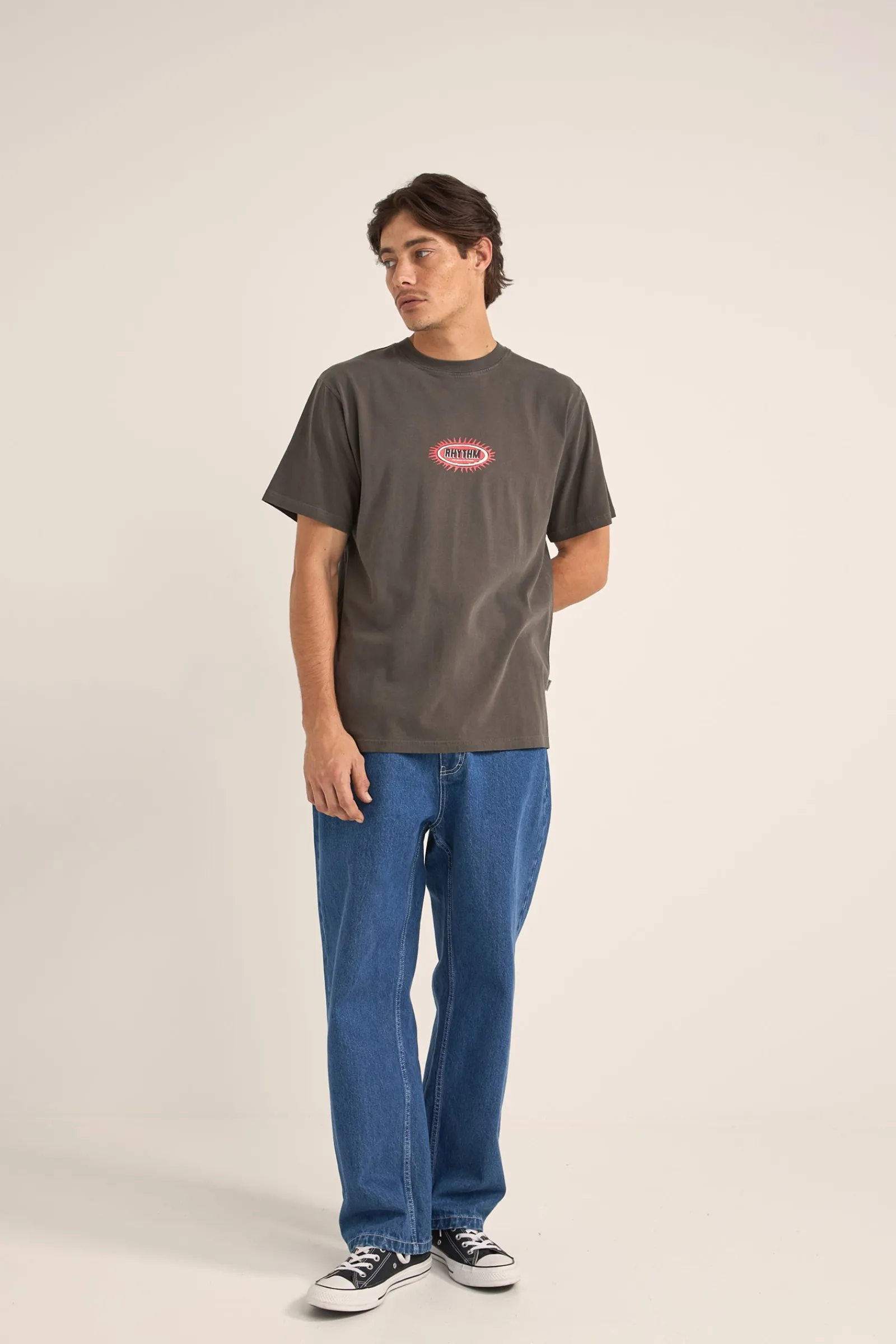 Rhythm Livin Ellipse Sun SS T-Shirt Vintage Black- T-shirts