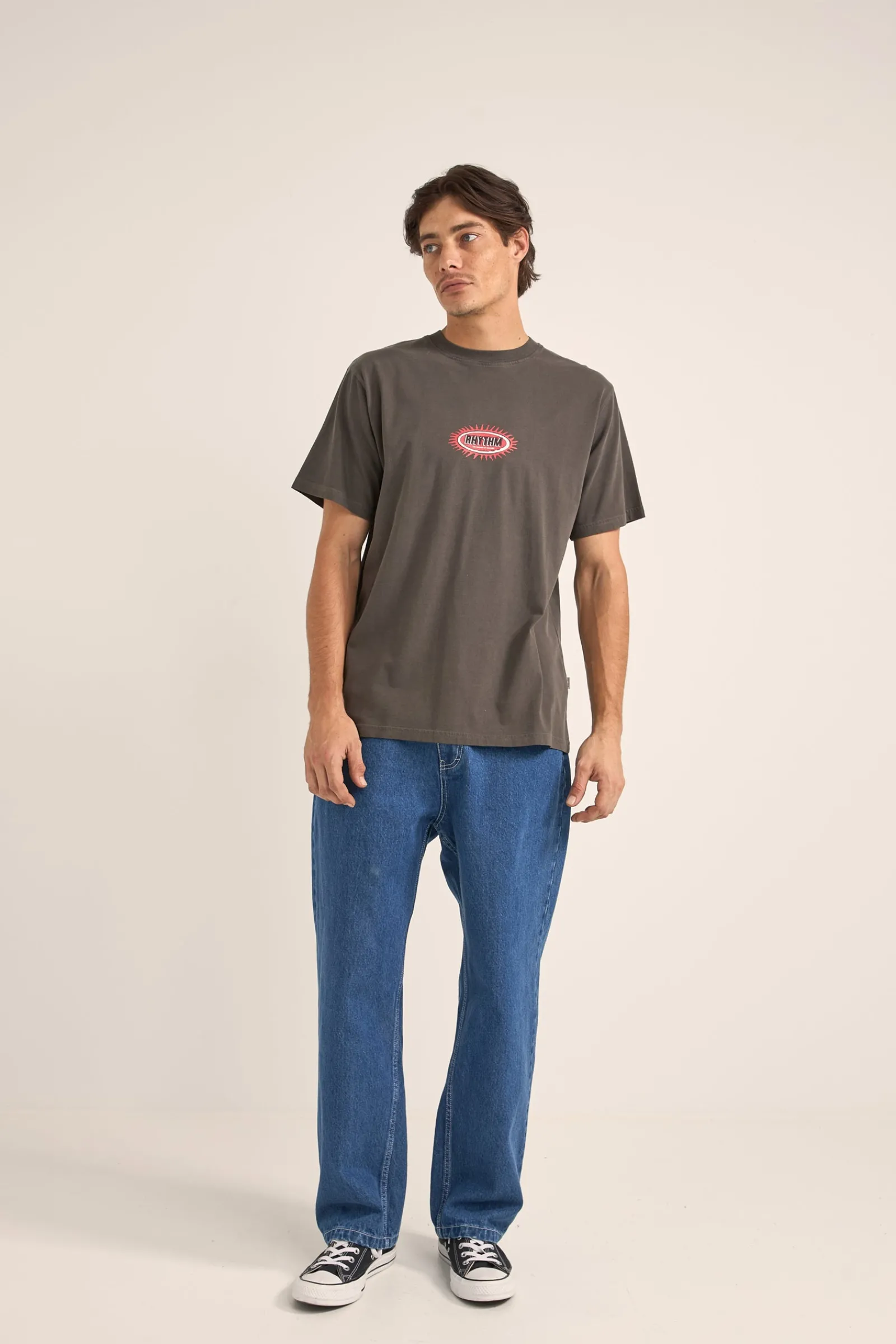 Rhythm Livin Ellipse Sun SS T-Shirt Vintage Black- T-shirts
