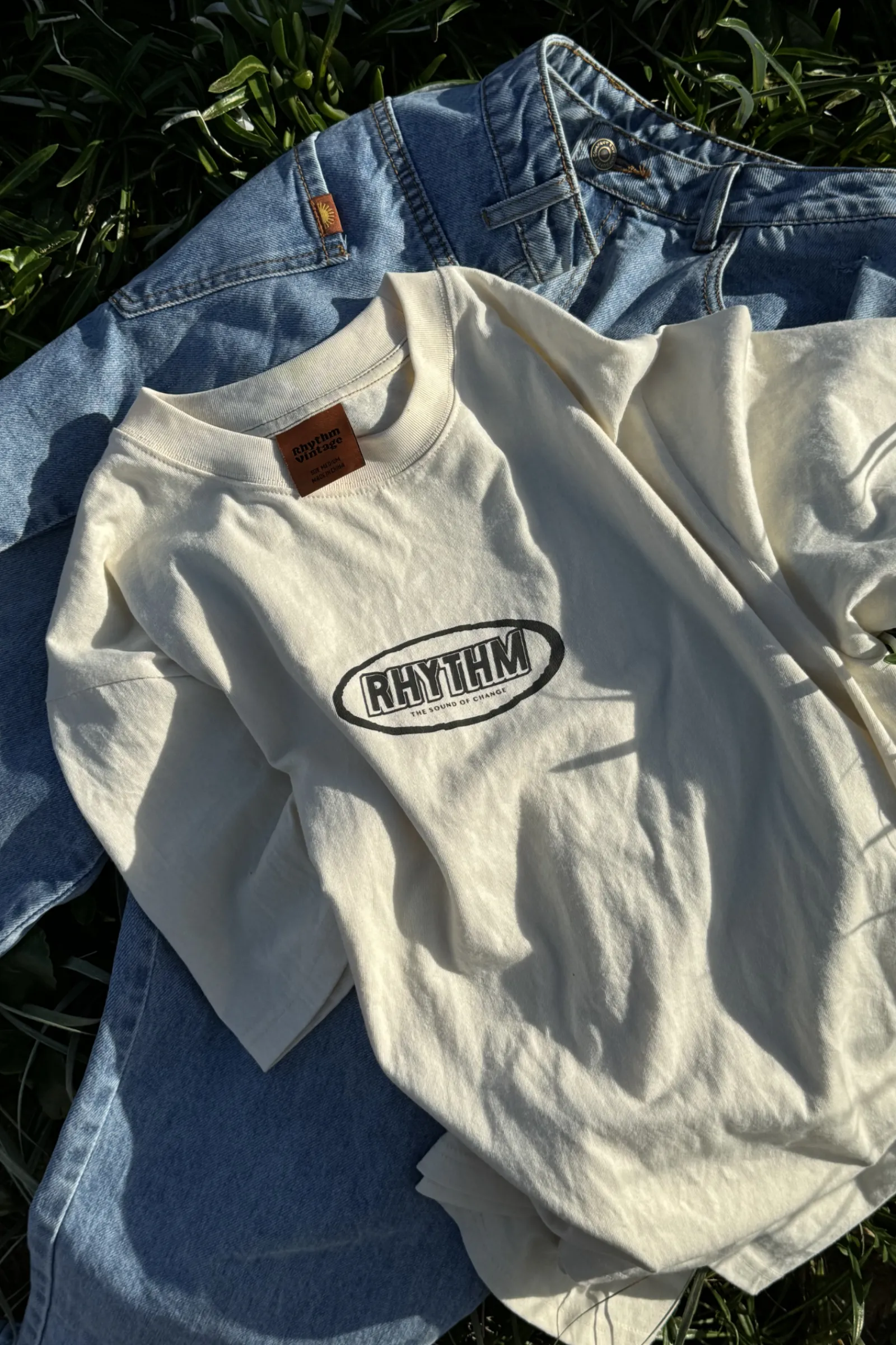 Rhythm Livin Elliptic Printed Vintage Ss T-Shirt- T-shirts