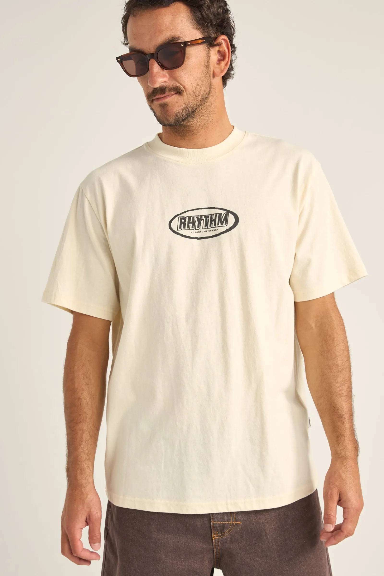 Rhythm Livin Elliptic Printed Vintage Ss T-Shirt- T-shirts