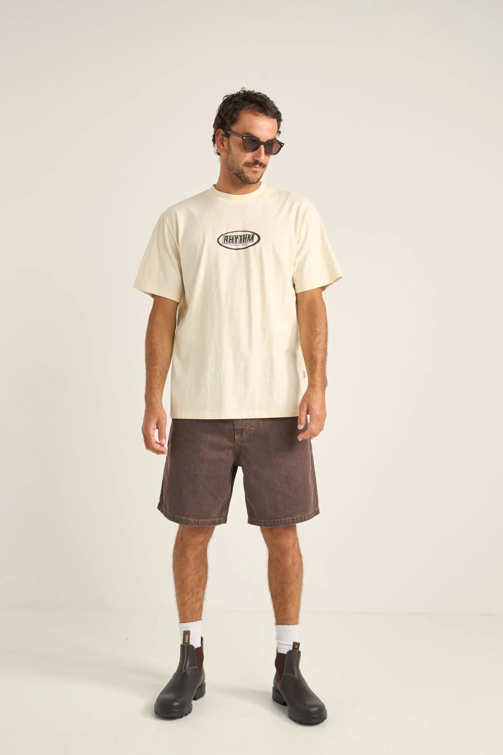 Rhythm Livin Elliptic Printed Vintage Ss T-Shirt- T-shirts