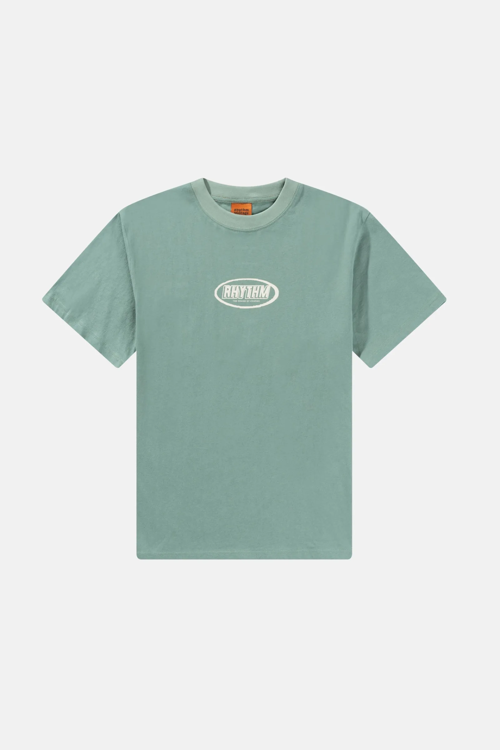 Rhythm Livin Elliptic Printed Vintage Ss T-Shirt Vintage Green- T-shirts