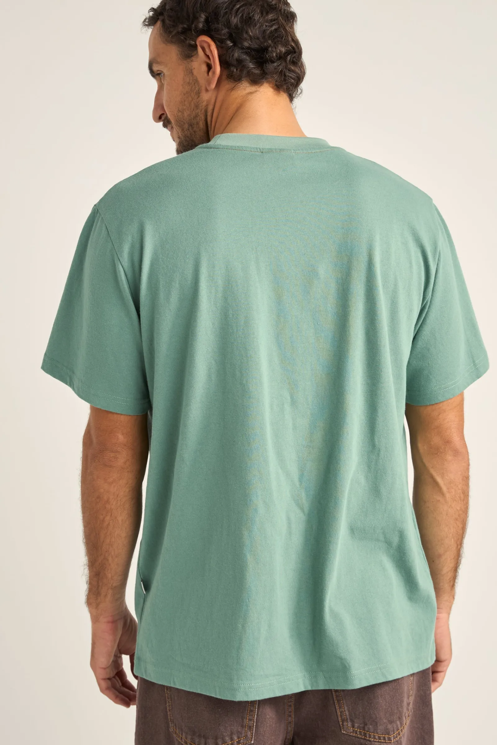 Rhythm Livin Elliptic Printed Vintage Ss T-Shirt Vintage Green- T-shirts