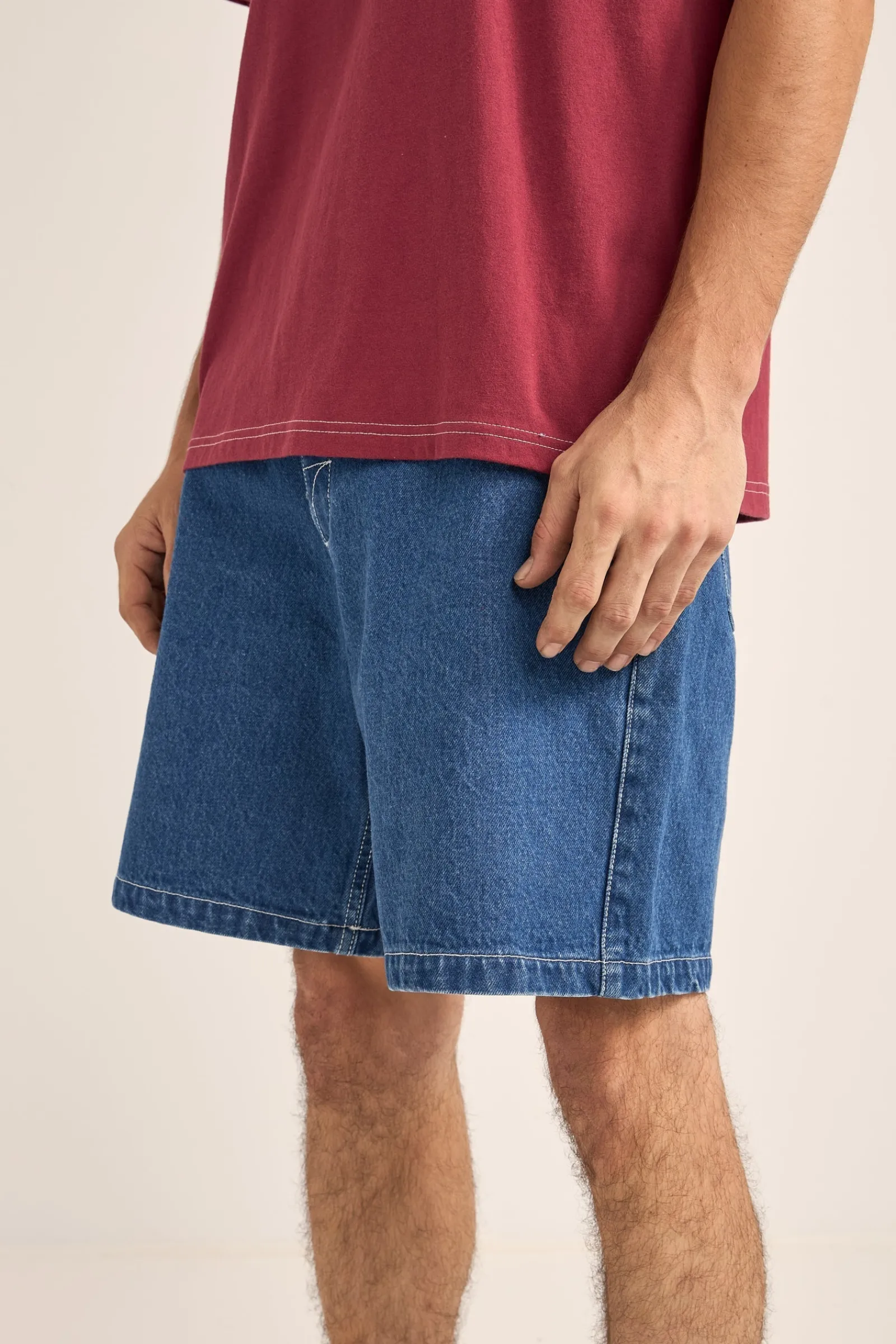 Rhythm Livin Essential Denim Short Dark Wash- Shorts