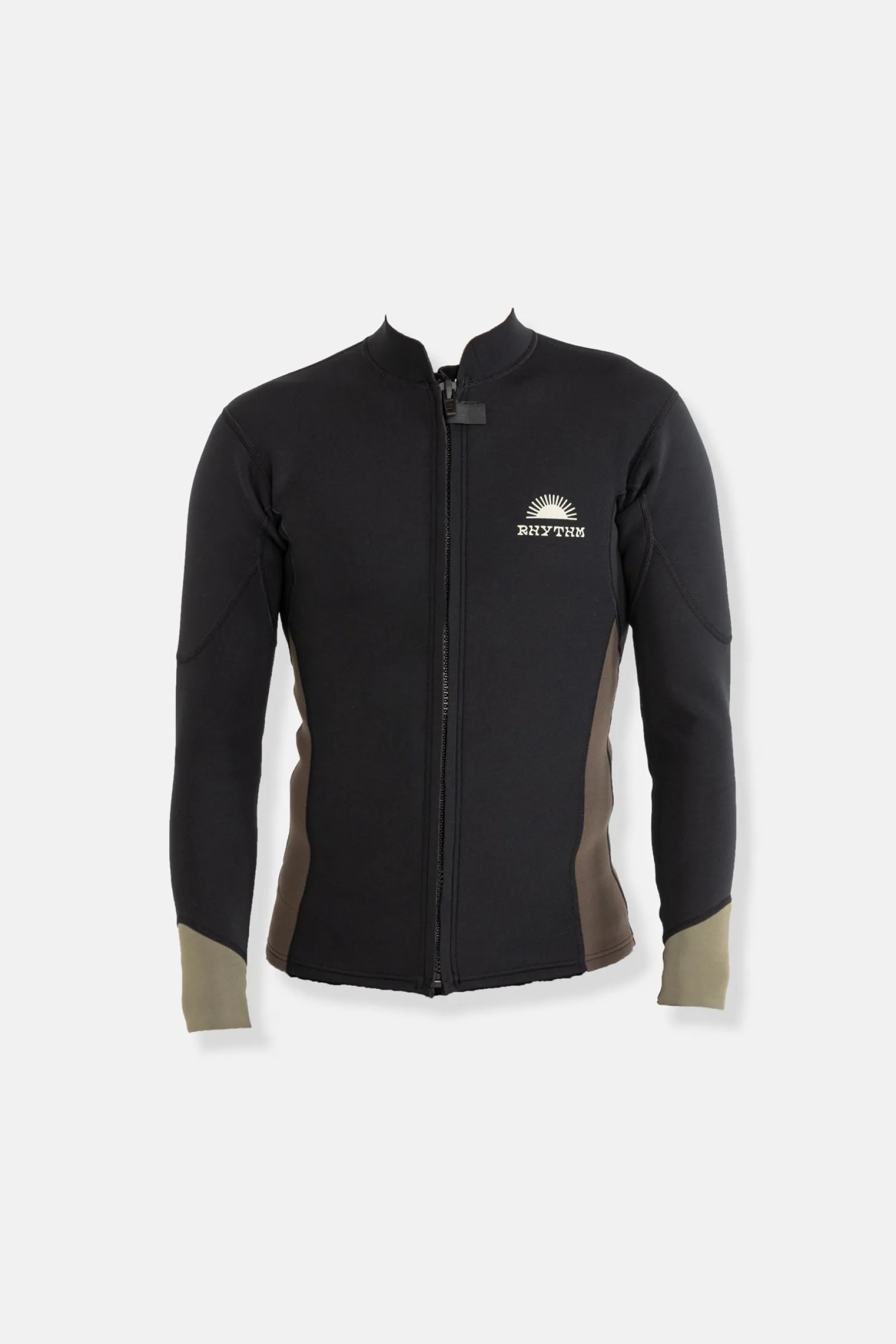 Rhythm Livin Essential Front Zip Jacket Black- Sun & Shade | Wetsuit Tops