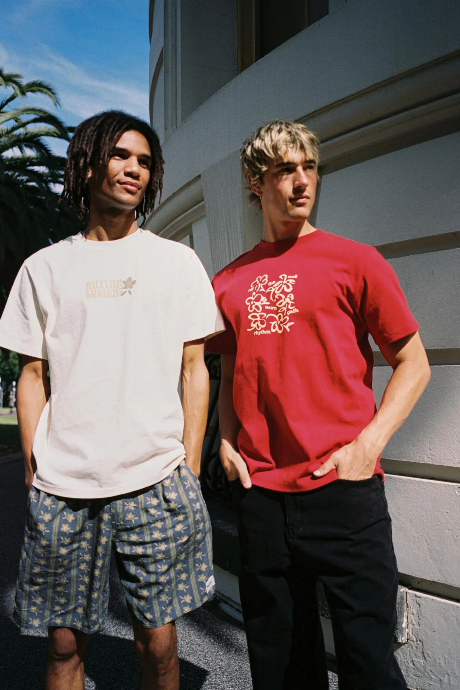 Rhythm Livin Florist Vintage Ss T-Shirt- T-shirts