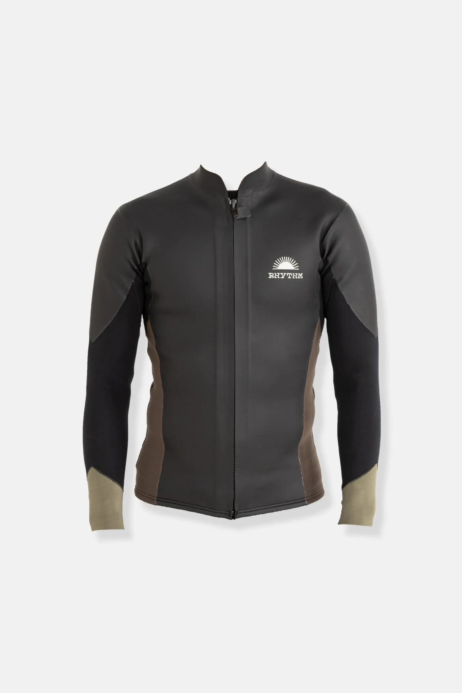 Rhythm Livin Heritage Front Zipper Jacket Black- Sun & Shade | Wetsuit Tops