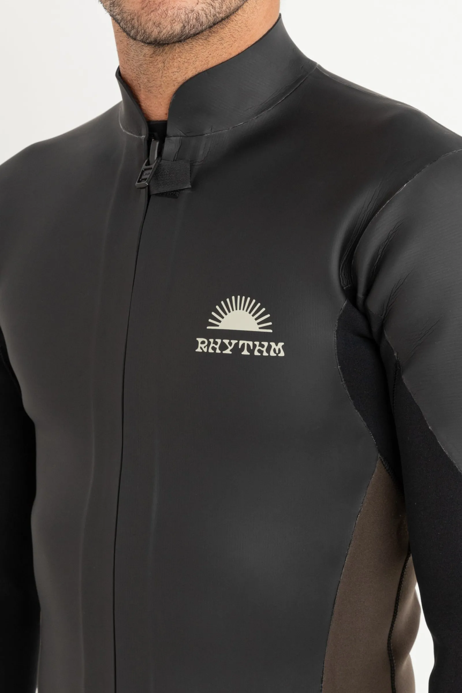 Rhythm Livin Heritage Front Zipper Jacket Black- Sun & Shade | Wetsuit Tops