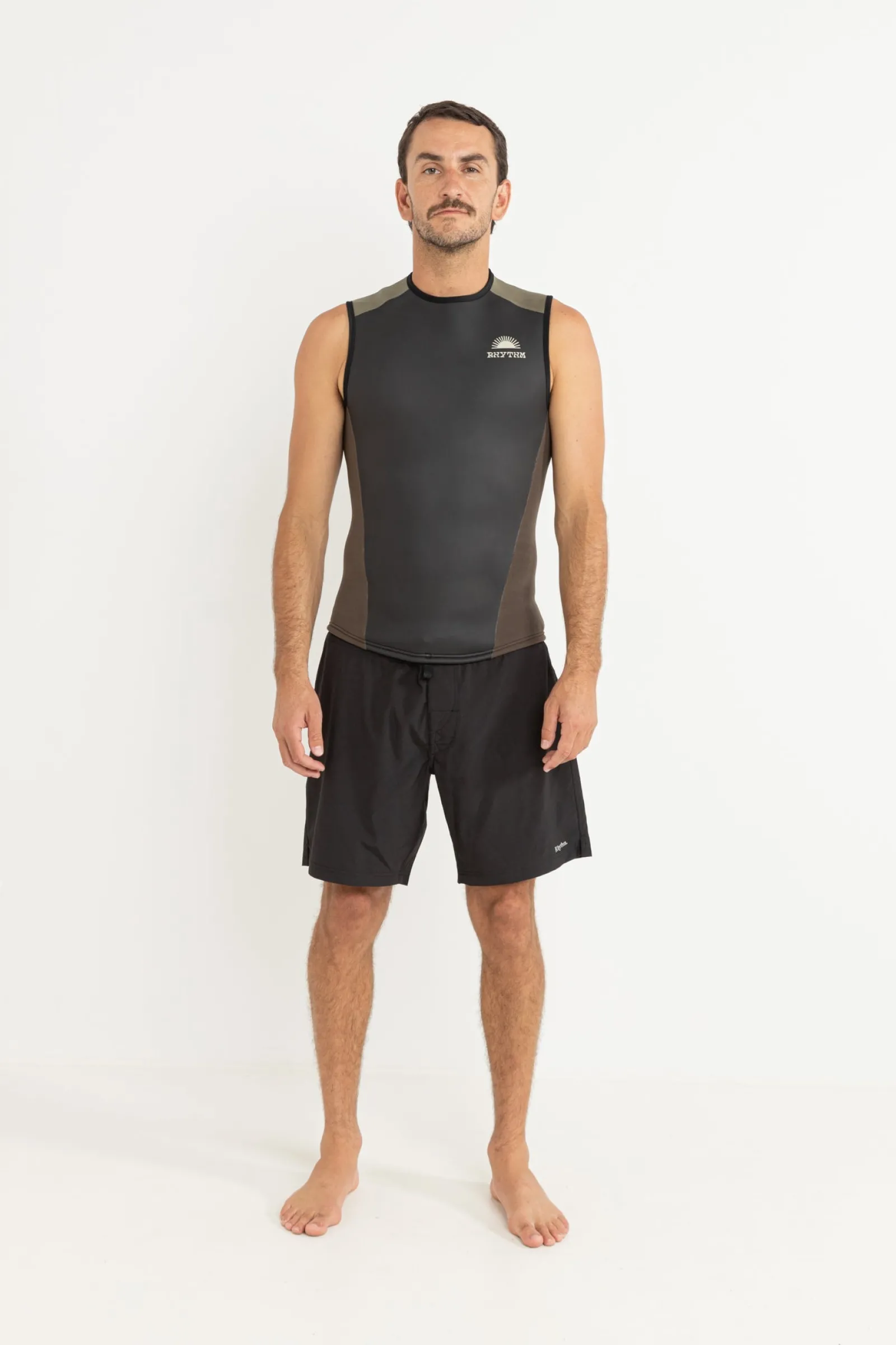 Rhythm Livin Heritage Wetsuit Vest Black- Sun & Shade | Wetsuit Tops