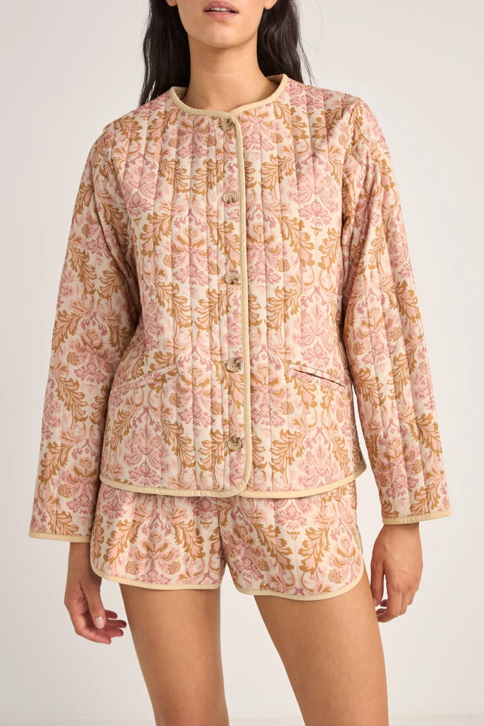 Rhythm Livin Jane Paisley Quilted Jacket-Women Jackets