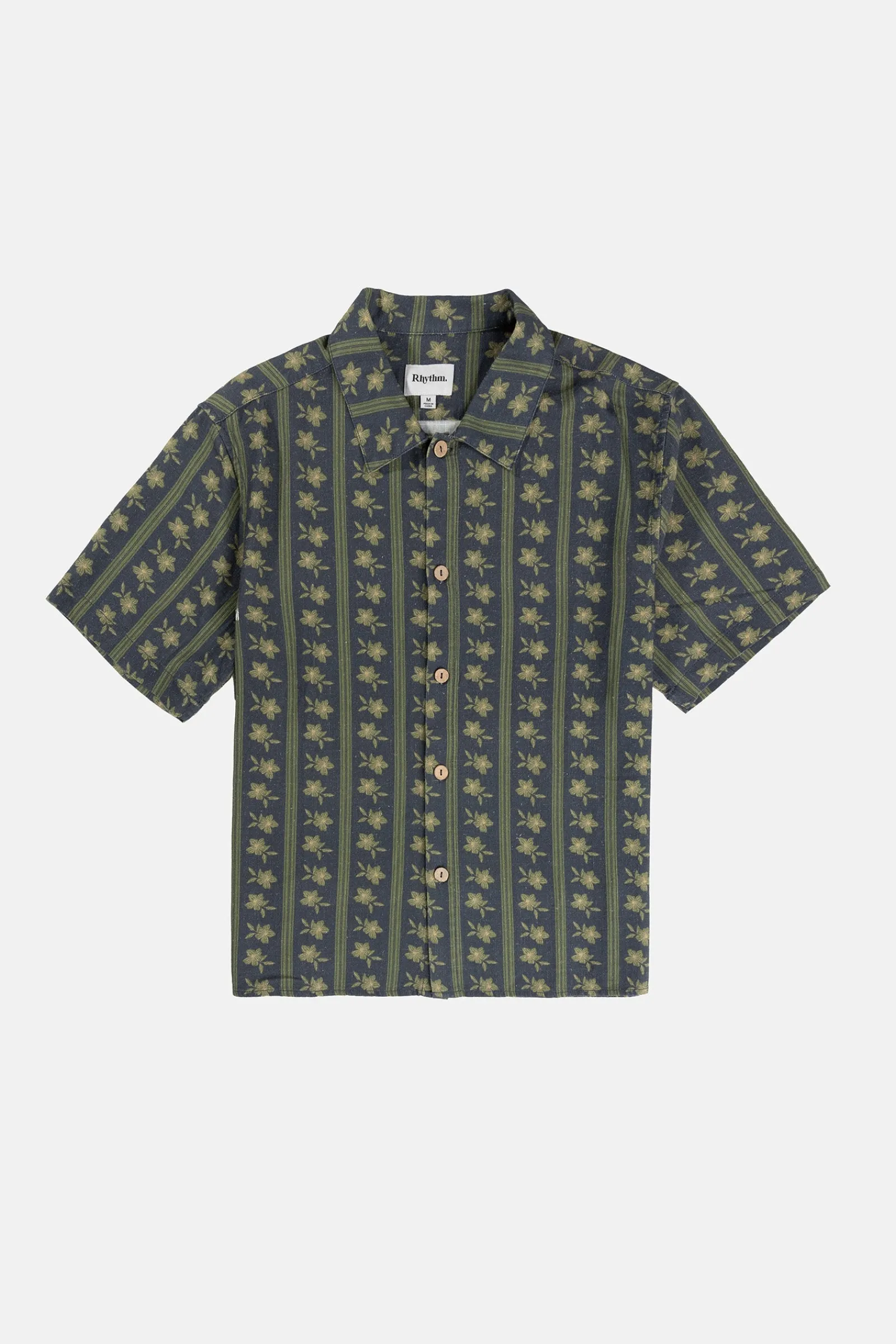 Rhythm Livin Overlap Ss Shirt Stone Blue- Woven Shirts