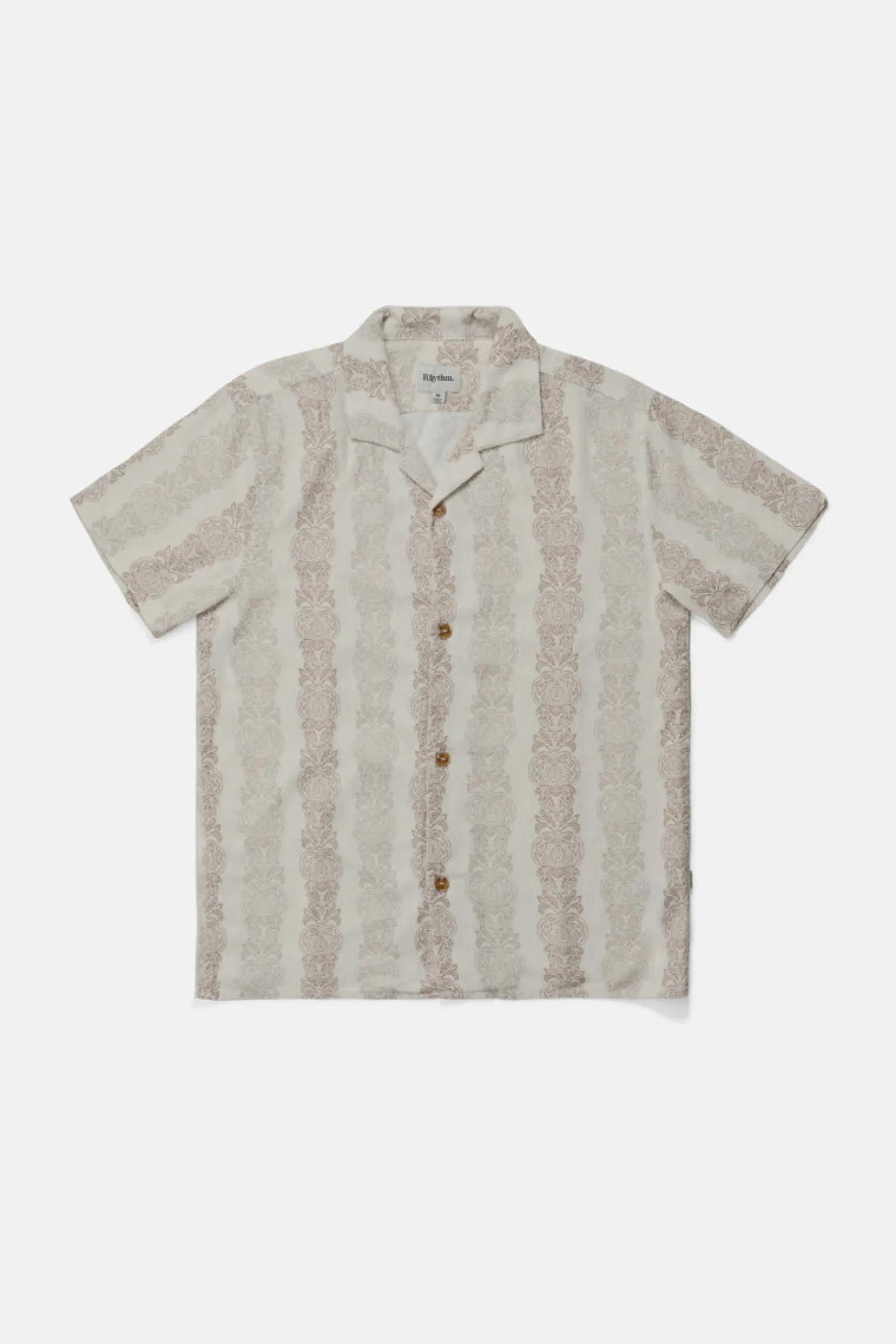 Rhythm Livin Pineapple Stripe Ss Shirt- Woven Shirts