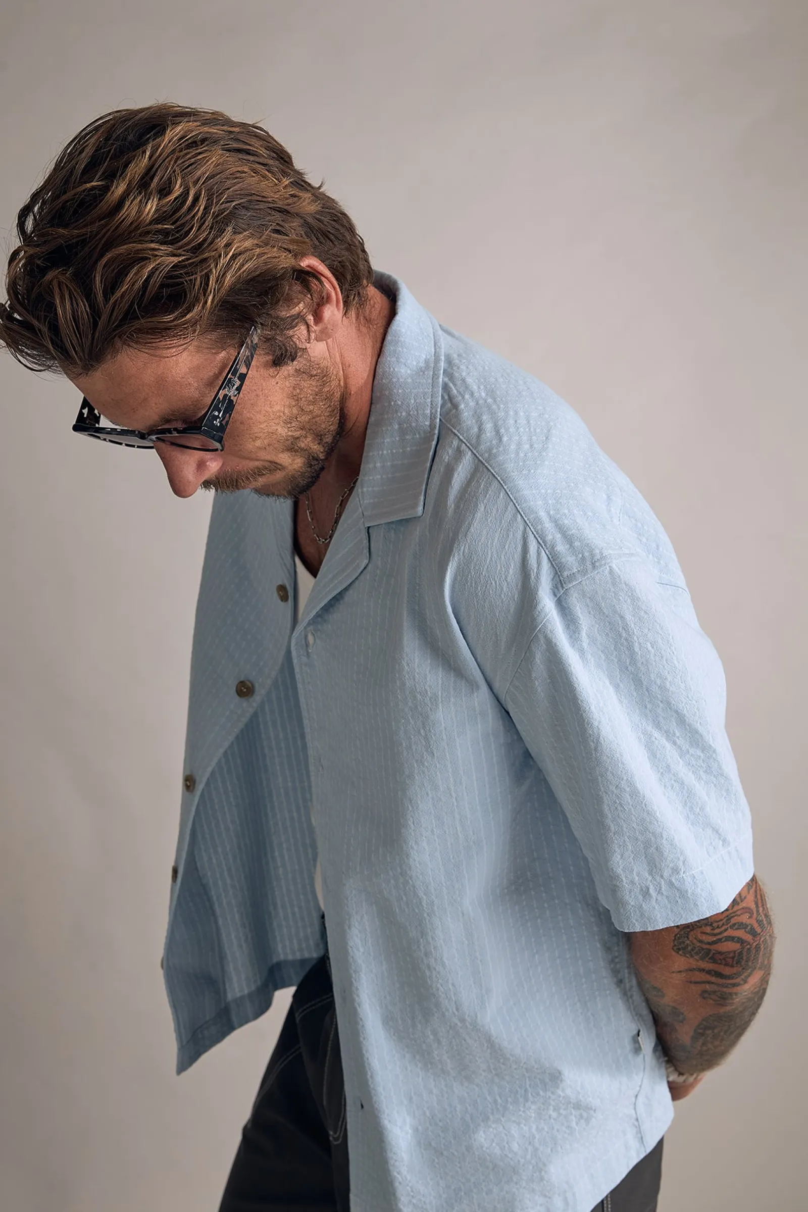 Rhythm Livin Relaxed Stripe Ss Shirt- Woven Shirts