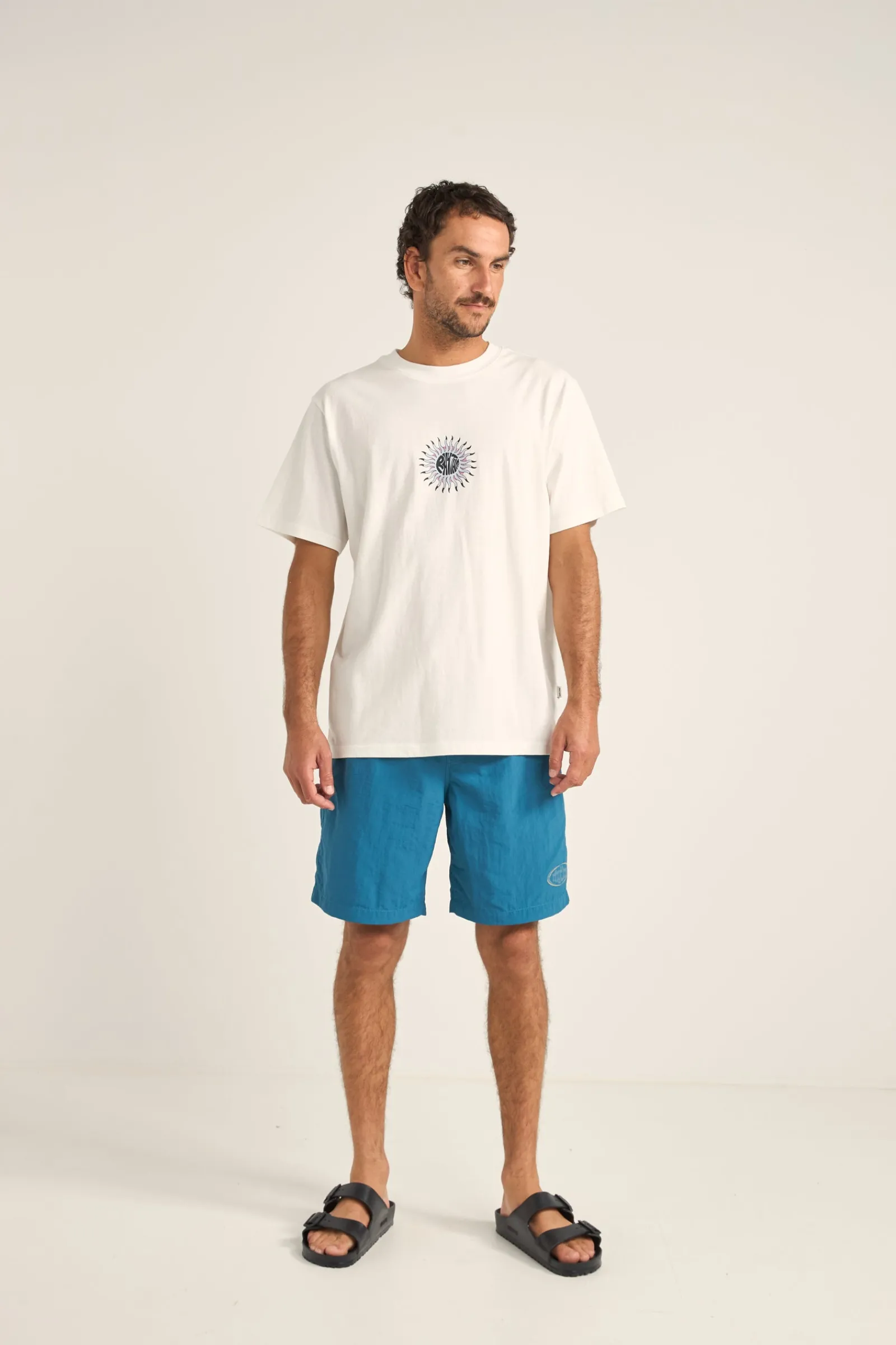 Rhythm Livin Sun Beams Vintage Ss T-Shirt Vintage White- T-shirts