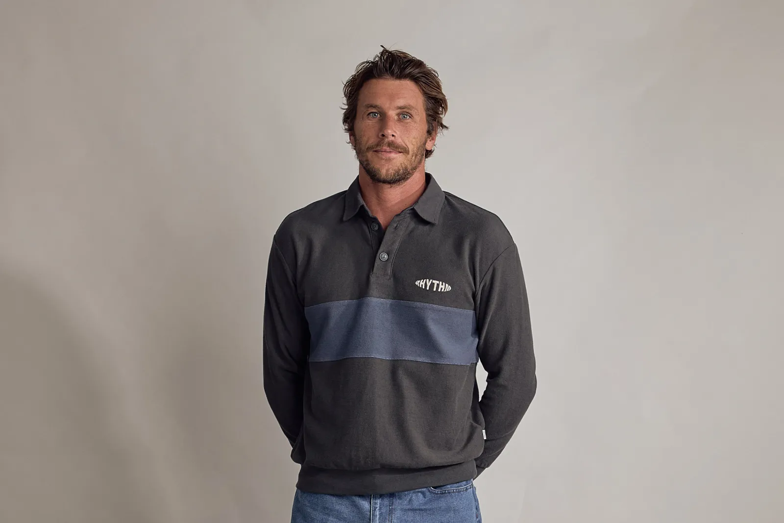 Rhythm Livin Terry Vintage Ls Rugby Shirt- Woven Shirts