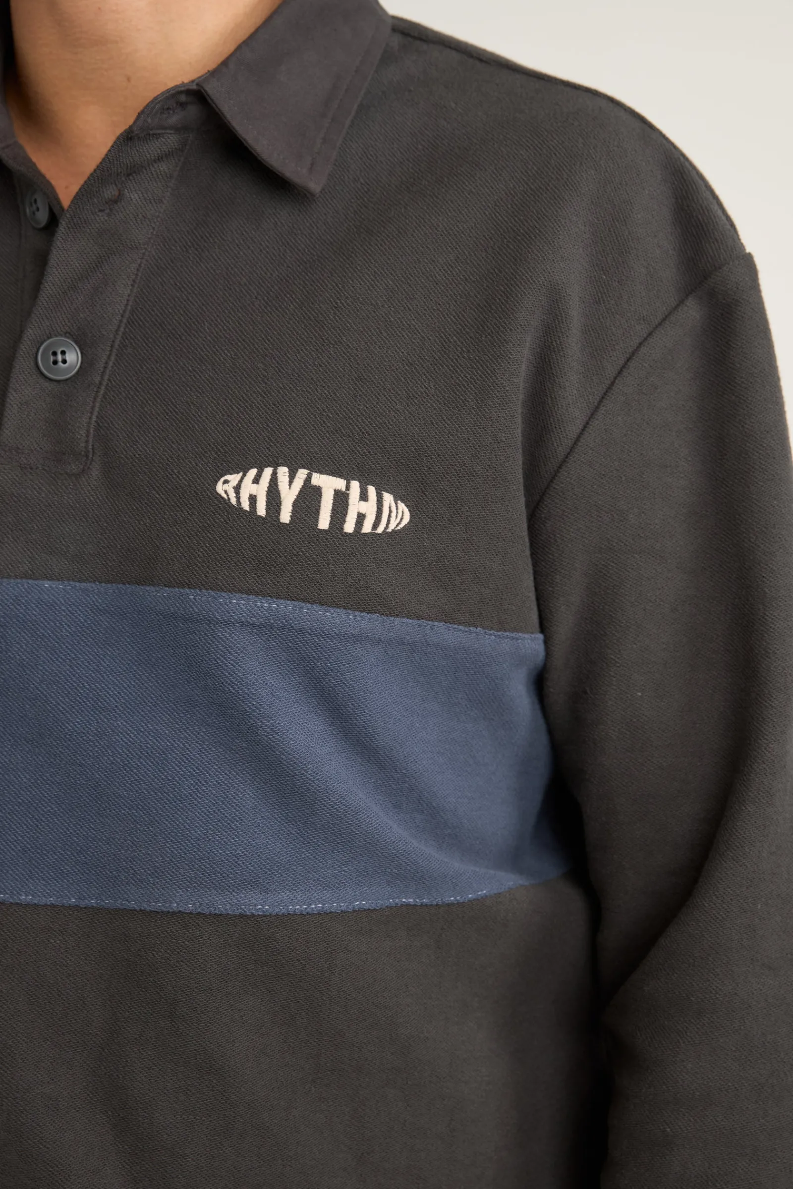 Rhythm Livin Terry Vintage Ls Rugby Shirt- Woven Shirts