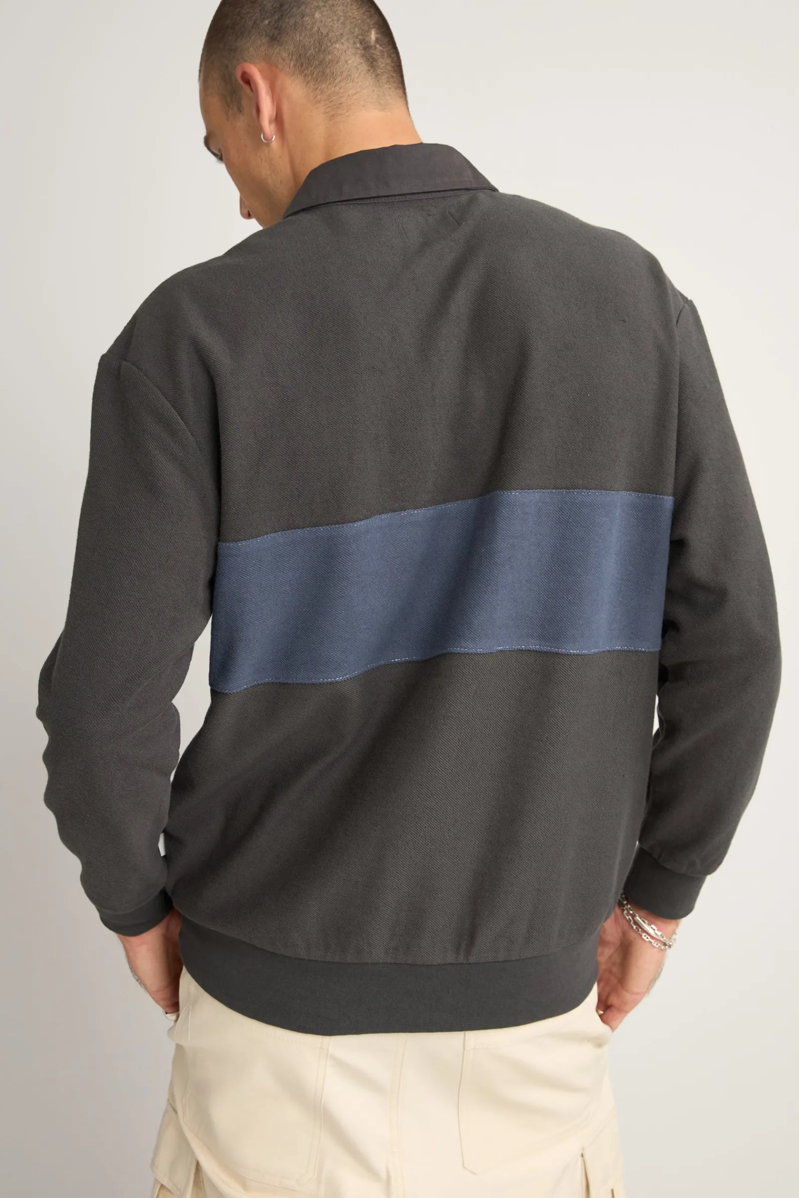Rhythm Livin Terry Vintage Ls Rugby Shirt- Woven Shirts