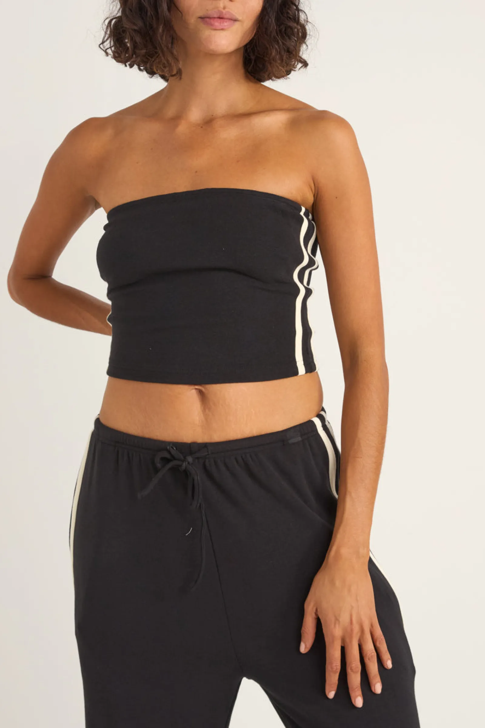 Rhythm Livin Track Bandeau Top-Women Fashion Tops