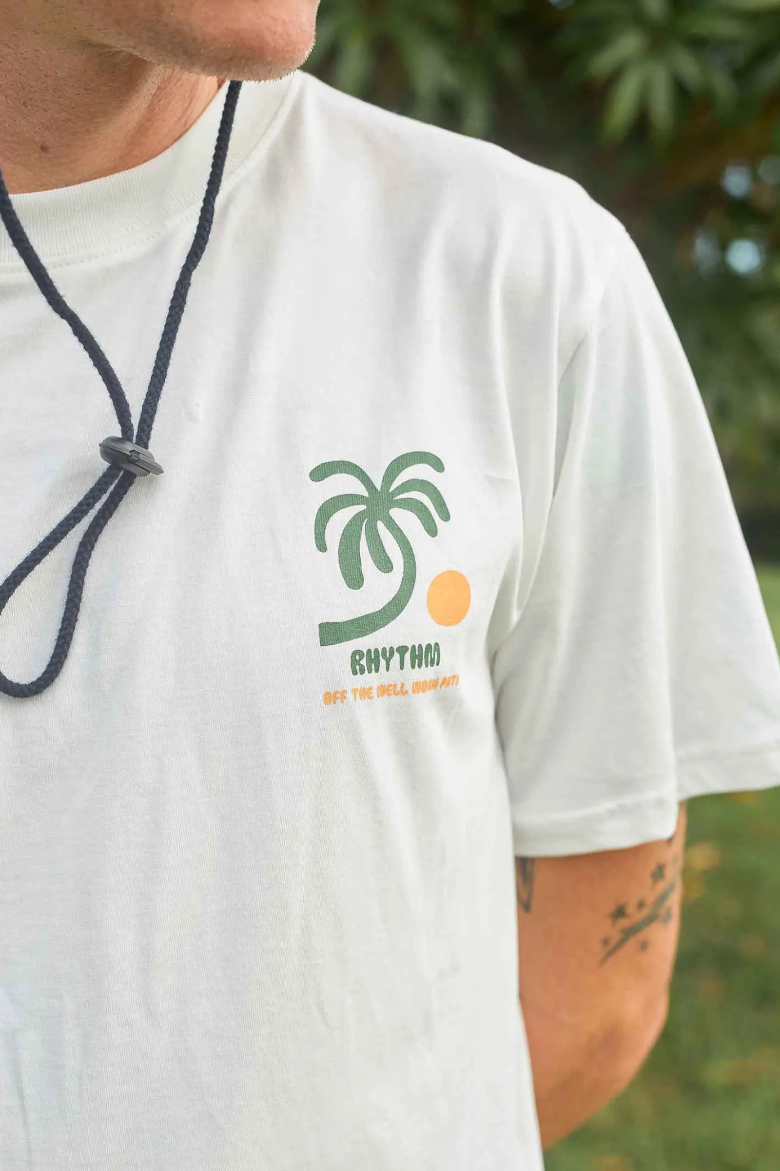 Rhythm Livin Trees Ss T-Shirt Vintage White- T-shirts