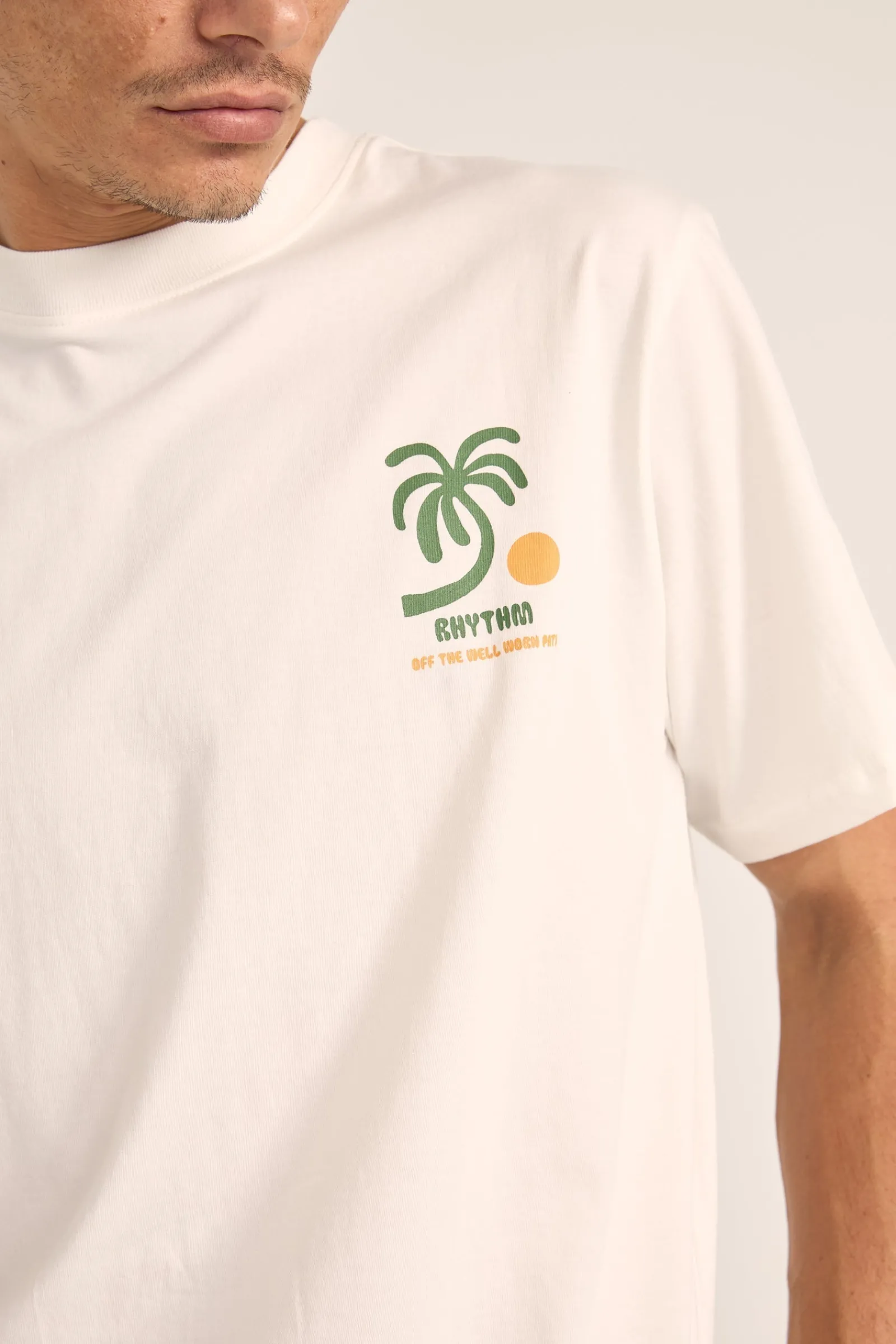 Rhythm Livin Trees Ss T-Shirt Vintage White- T-shirts