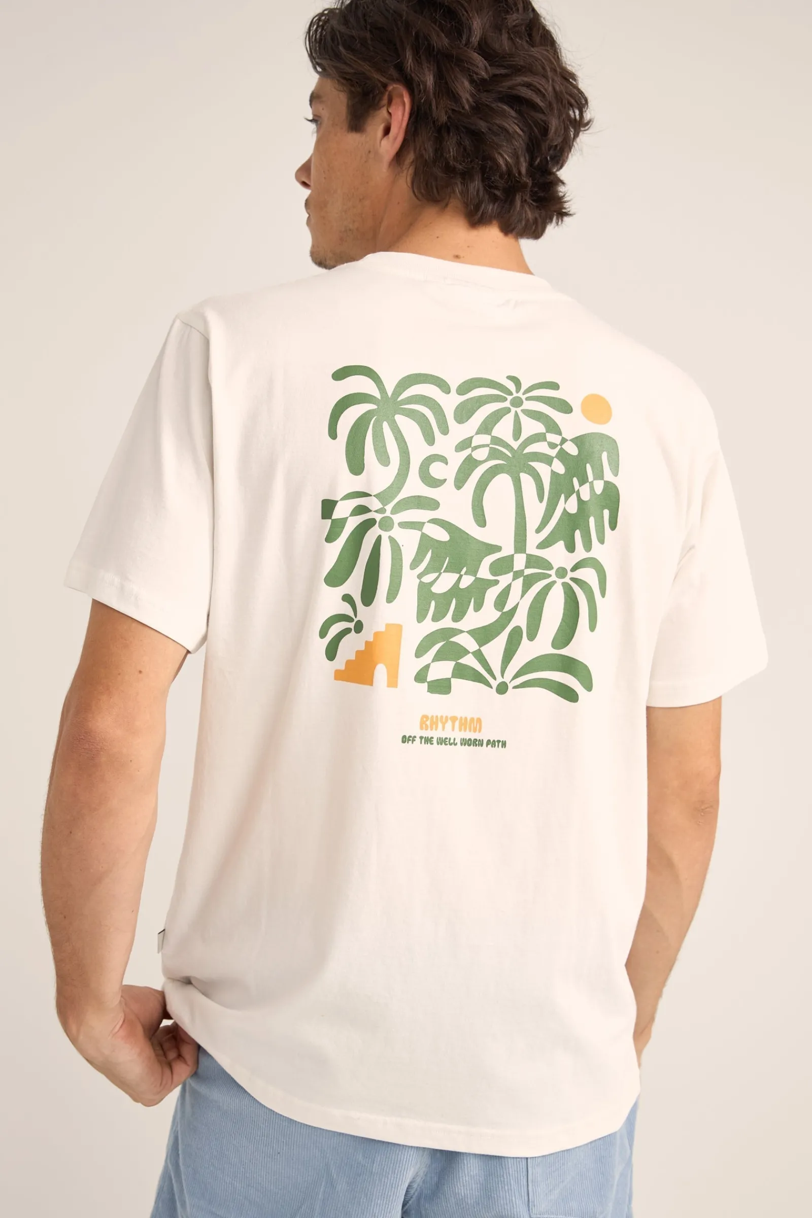 Rhythm Livin Trees Ss T-Shirt Vintage White- T-shirts