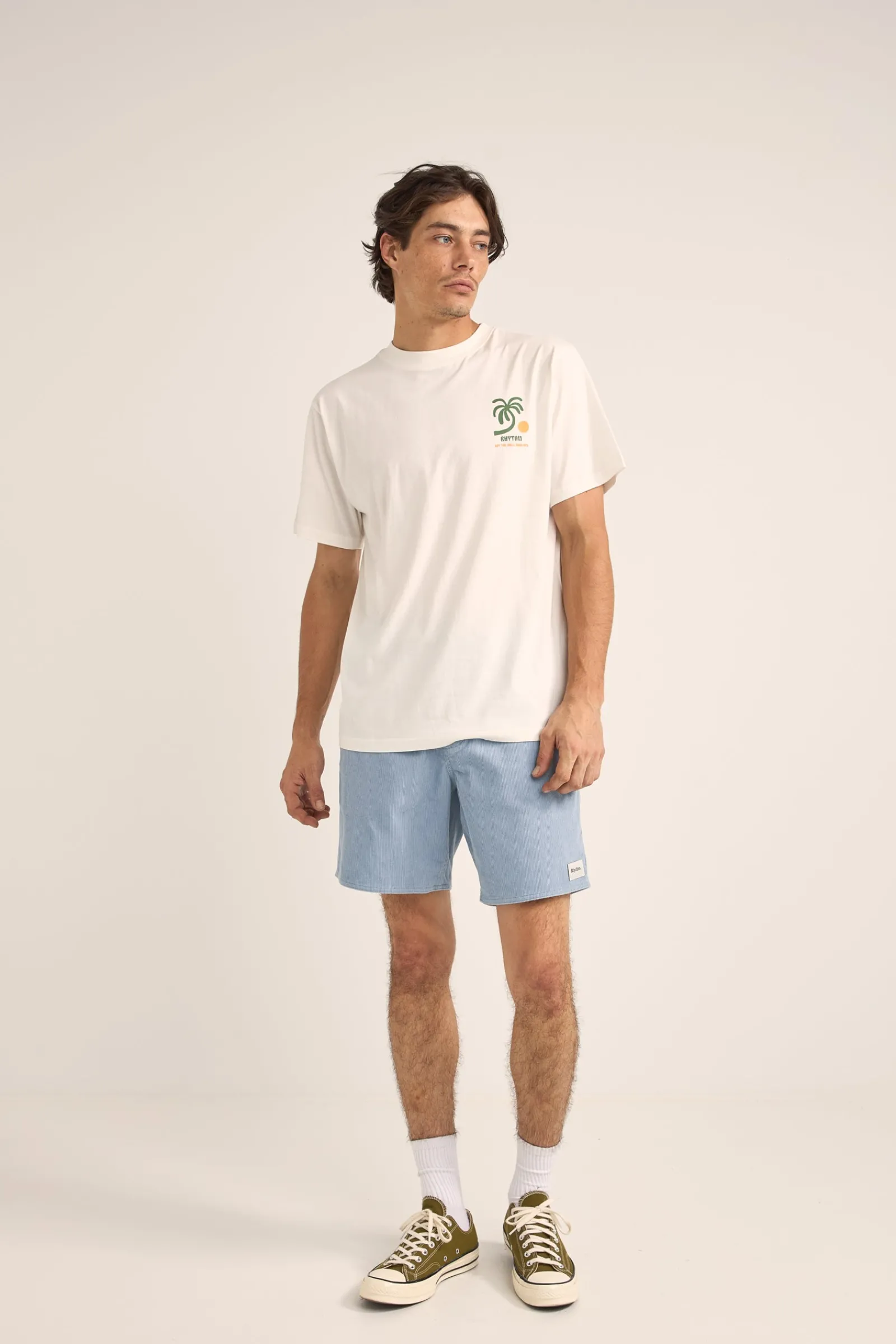 Rhythm Livin Trees Ss T-Shirt Vintage White- T-shirts