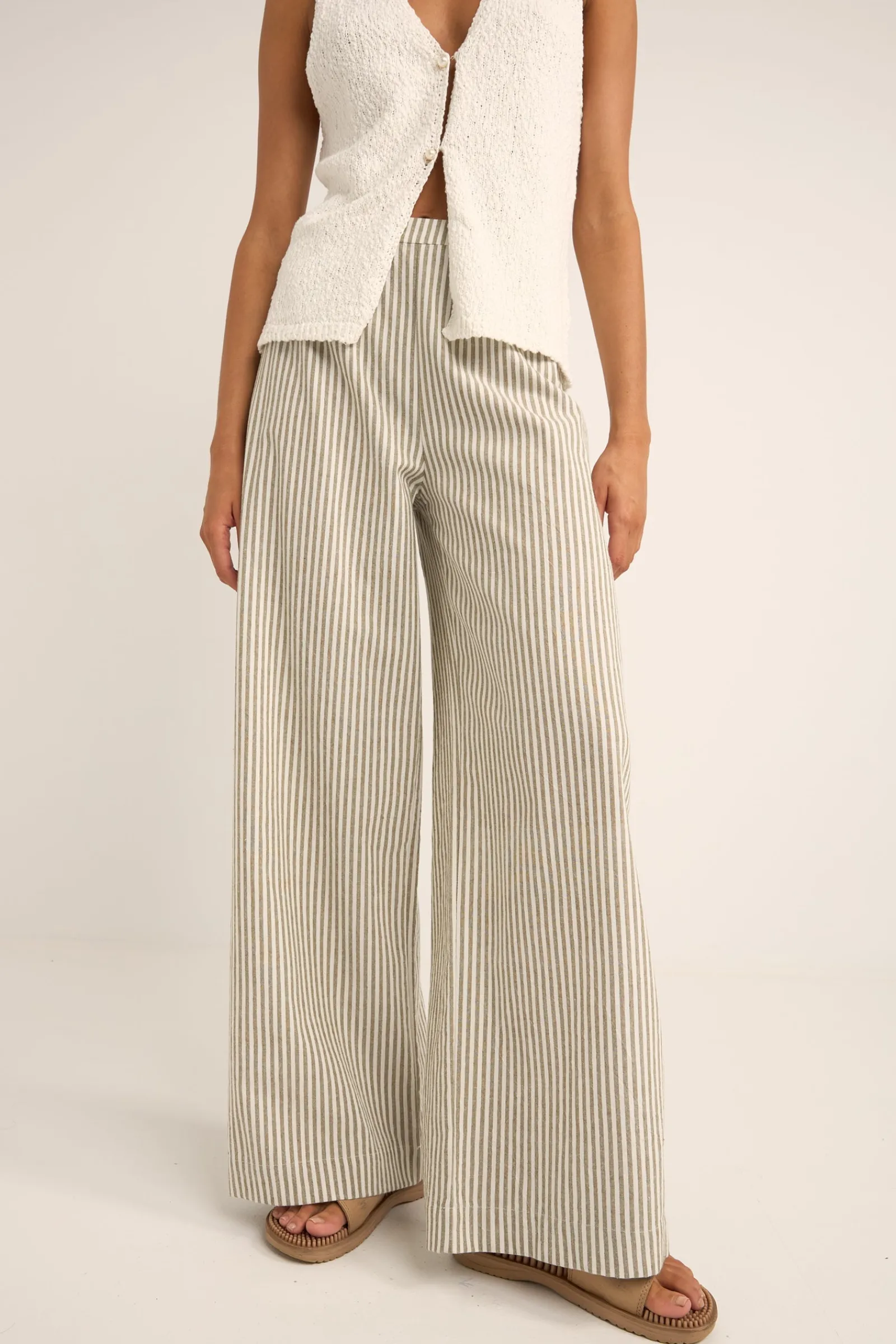 Rhythm Livin Valley Stripe Wide Leg Pant-Women Pants