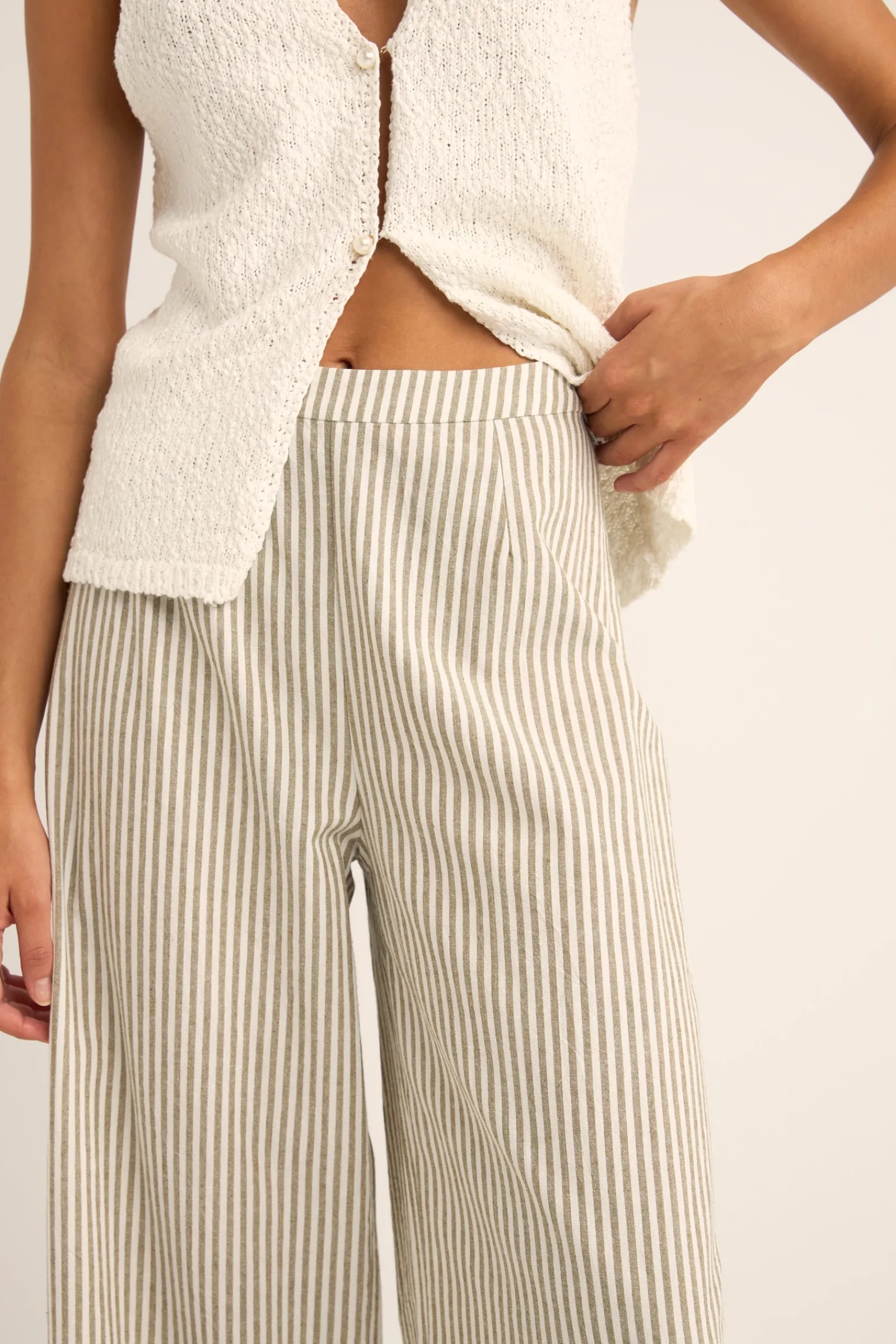 Rhythm Livin Valley Stripe Wide Leg Pant-Women Pants