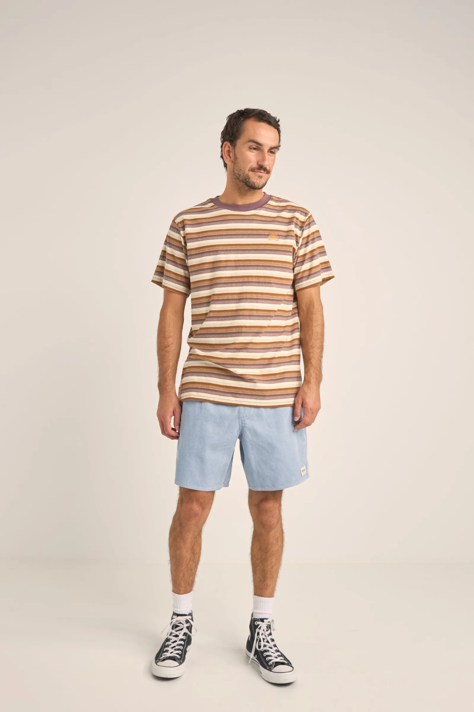 Rhythm Livin Vintage Stripe SS T-Shirt- T-shirts