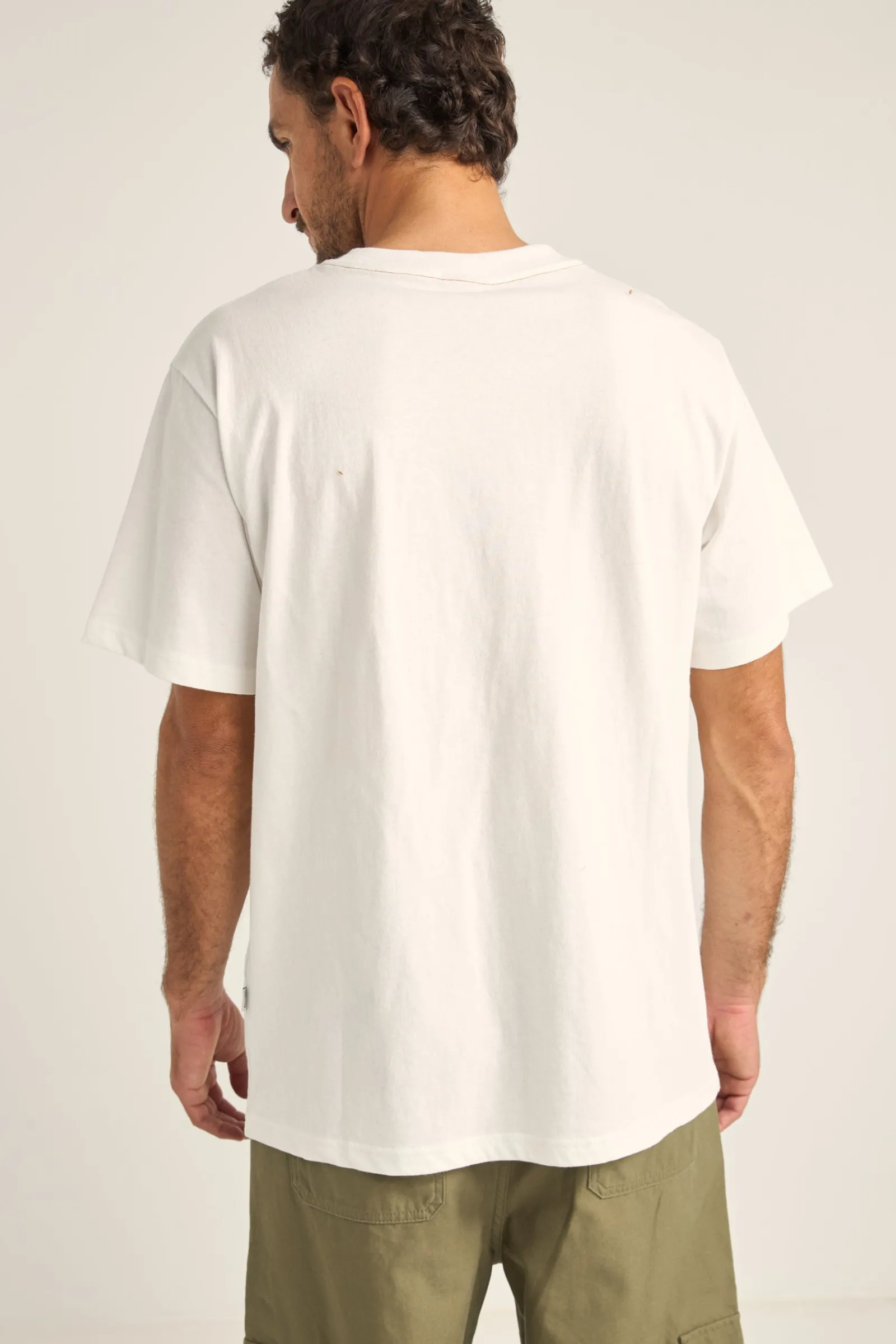 Rhythm Livin Wild Waves Vintage Ss T-Shirt Vintage White- T-shirts